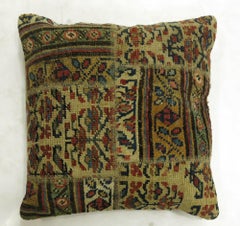 Zabihi Collection Patchwork Tribal Kurdish Rug Pillow
