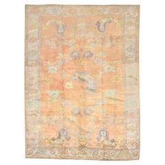 Colección Zabihi Melocotón Naranja Vintage Alfombra turca anatolia de sirena