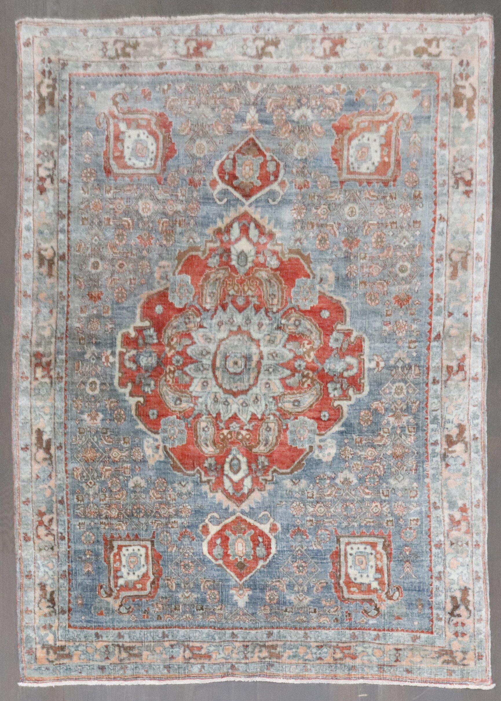 Stile Adirondack Tappeto Zabihi Collection Persian Antique Bidjar Accent Small in vendita