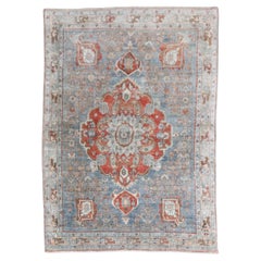 Zabihi Collection Persian Antique Bidjar Accent Small Rug