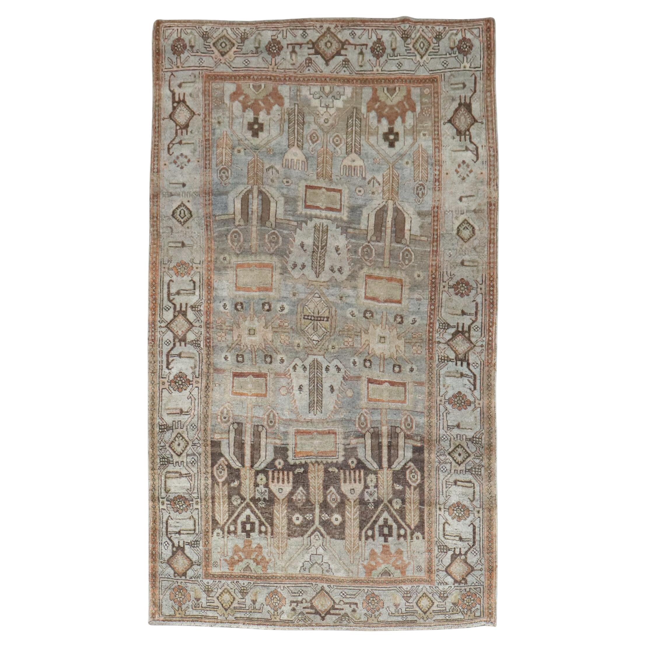 Colección Zabihi Alfombra persa antigua de acento tribal bidjar en venta