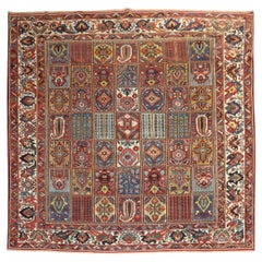 Colección Zabihi Alfombra Cuadrada Persa Bakhtiari Garden Box Tamaño Habitación