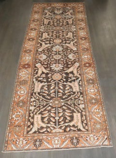 Zabihi Collection Persian Bakhtiari Geometric Corridor Size Rug