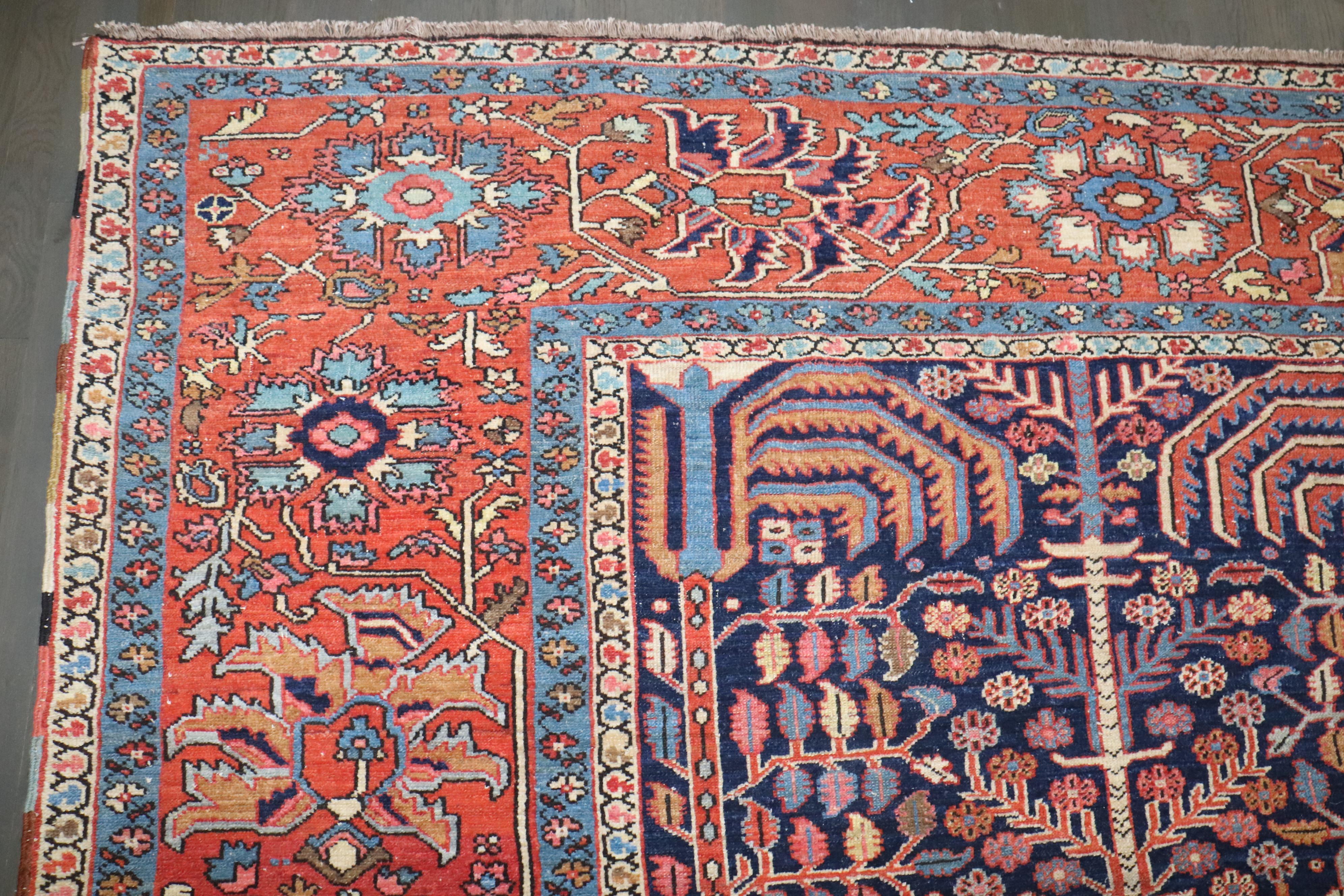 Tappeto Zabihi Collection Persian Bakshaish Tree of Life Dimensione Camera in vendita 5