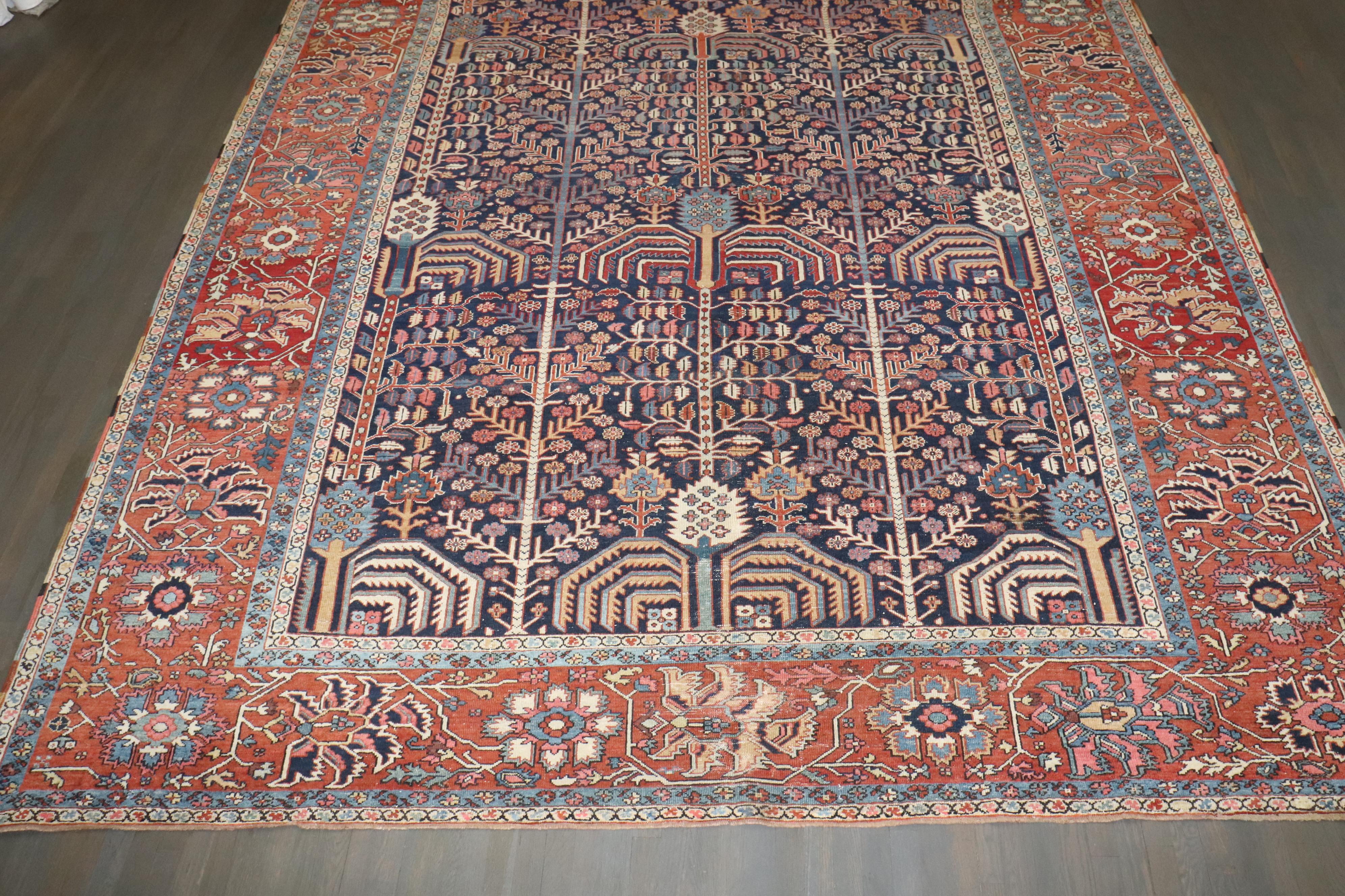 Persiano Tappeto Zabihi Collection Persian Bakshaish Tree of Life Dimensione Camera in vendita