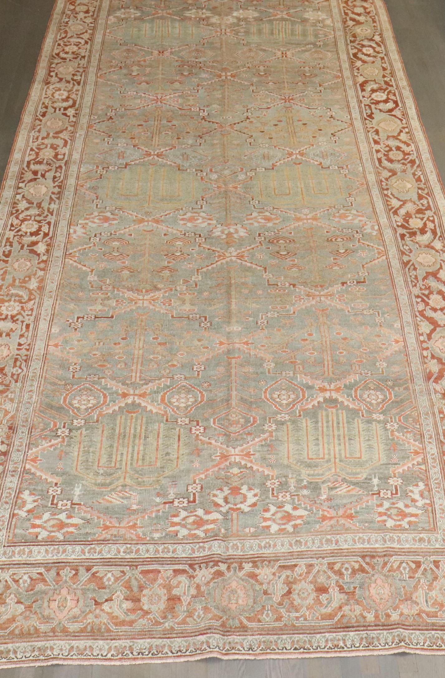 Zabihi Kollektion Persischer Bibikabad Corridor Weidenbaum Corridor Größe Teppich im Angebot 6