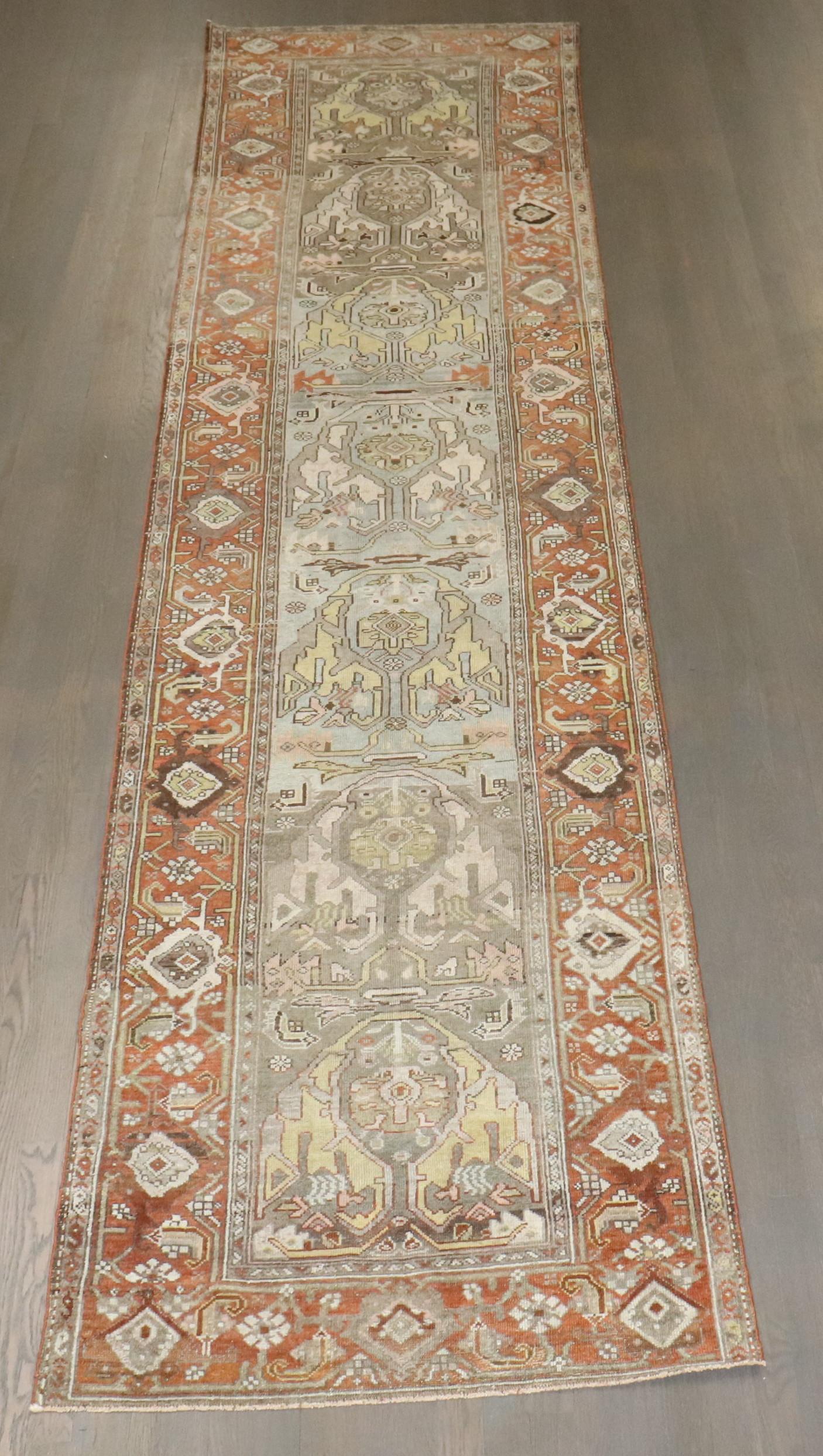 An early 20th-century gray field Persian Bidjar Runner

Details
rug no.	j4275
size	3' 1