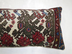 Zabihi Collection Persian Floral Antique Rug Bolster Pillow