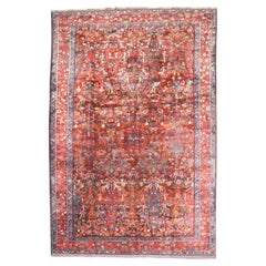 Zabihi Collection Persian Ghasghai Brown Red Rug