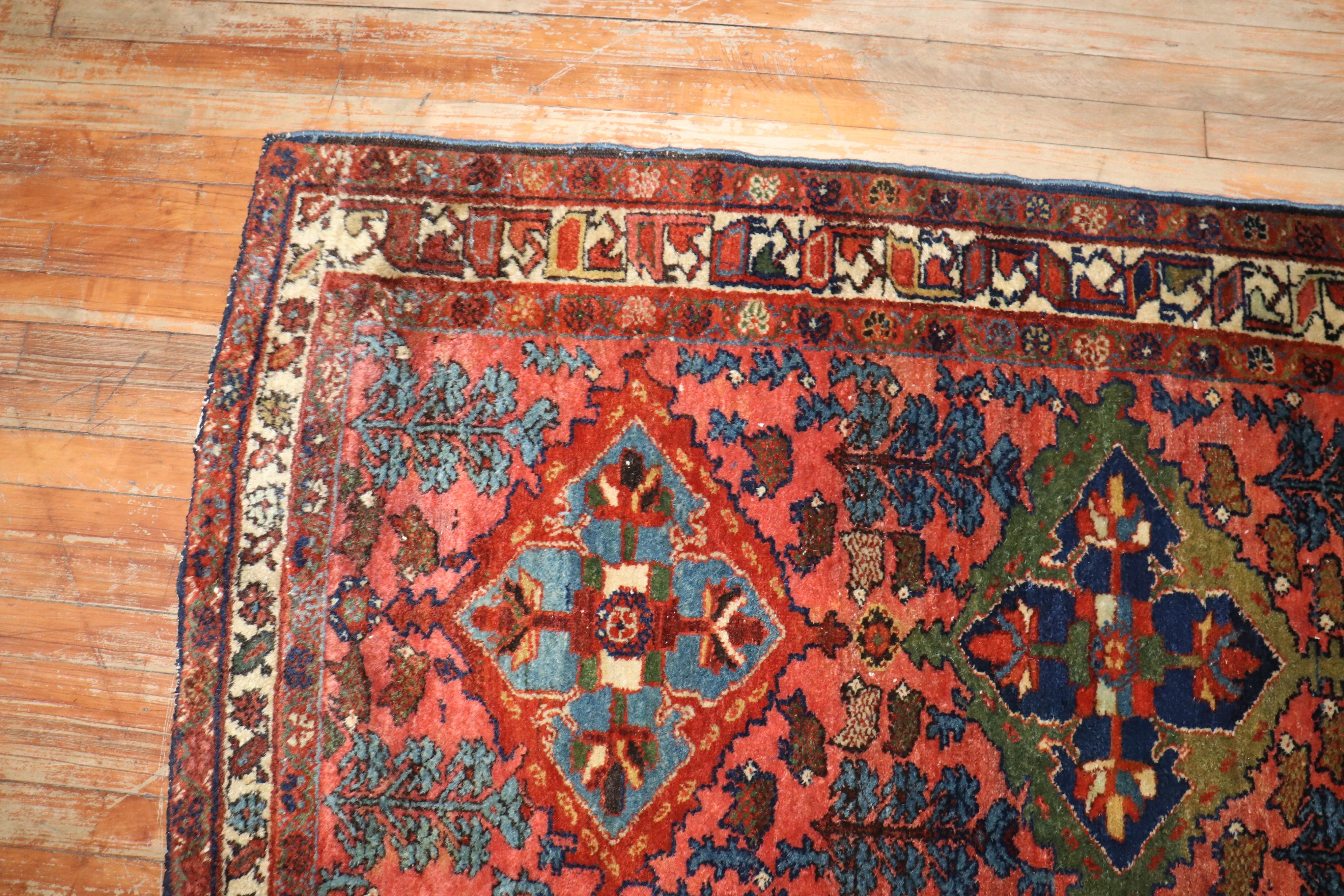 Country Zabihi Collection Persian Hamedan 20th Century Antique Oriental Rug For Sale