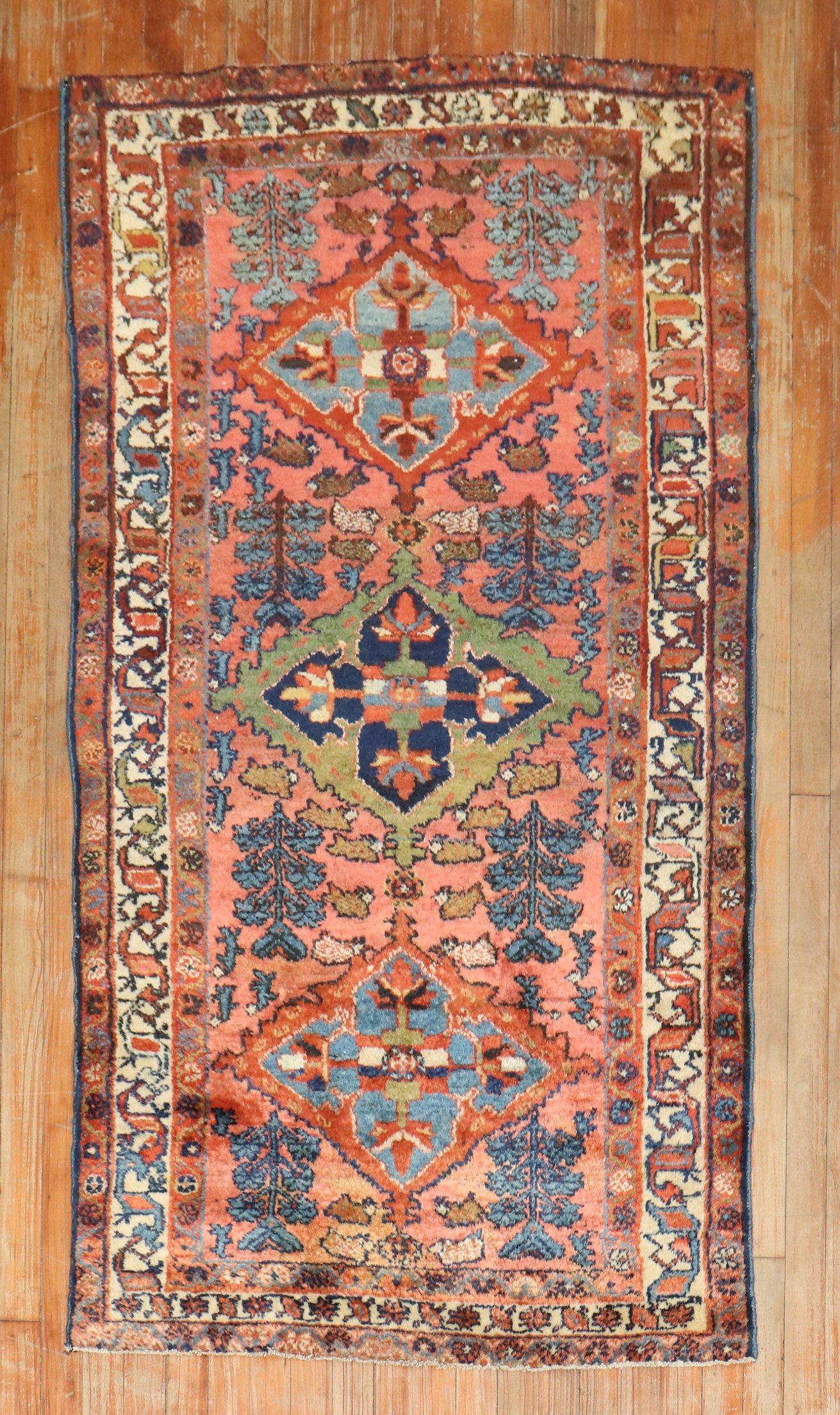 Zabihi Collection Persian Hamedan 20th Century Antique Oriental Rug In Good Condition For Sale In New York, NY