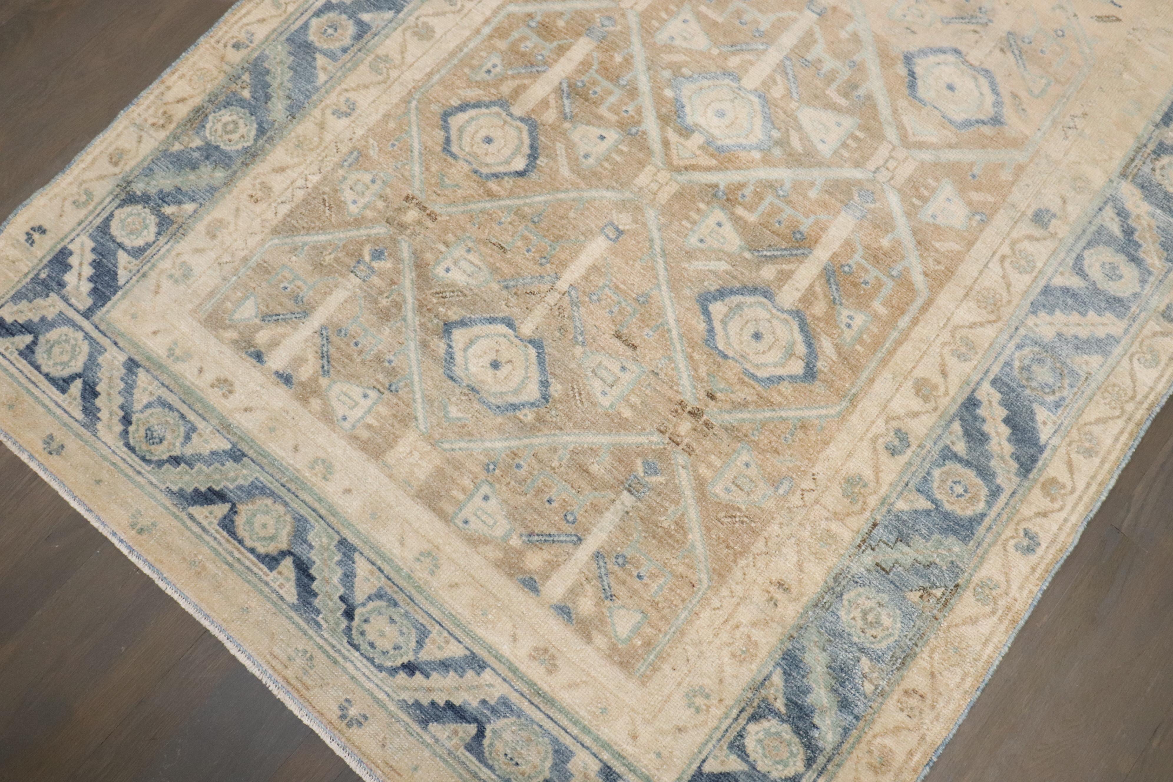 Zabihi Kollektion Persischer Hamedan Neutralfarbener Teppich (Handgewebt) im Angebot