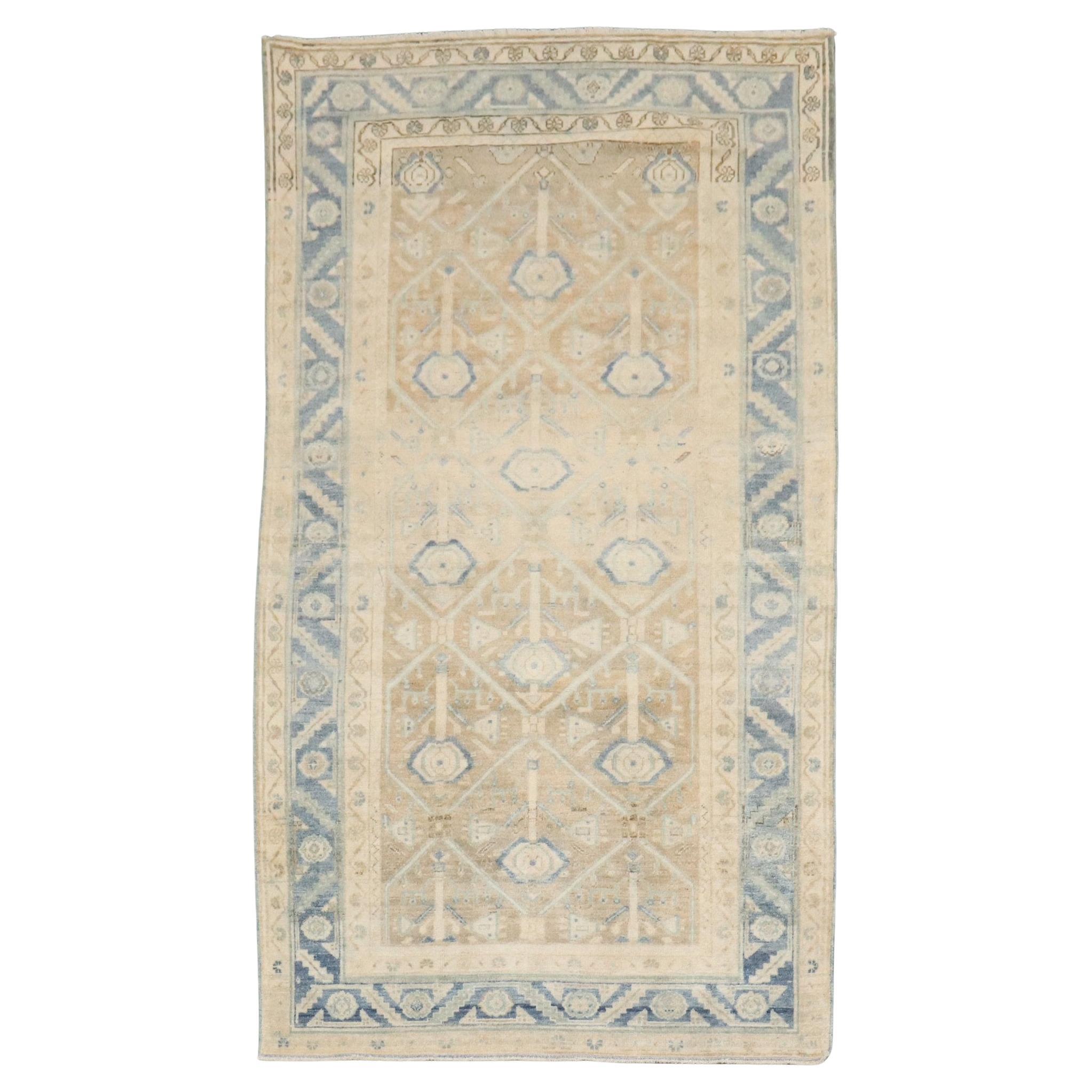 Zabihi Collection Persian Hamedan Neutral Color Rug