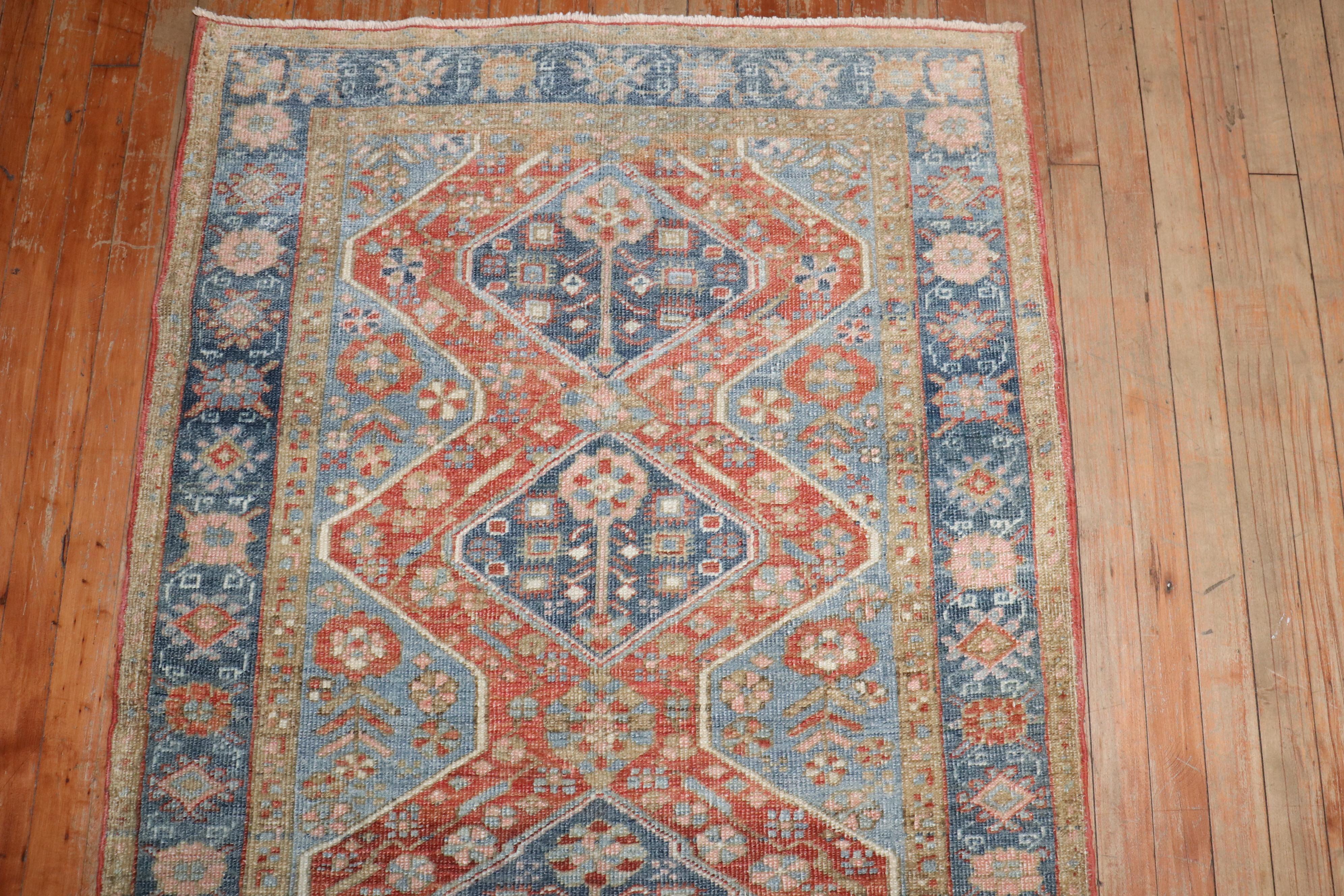 20th Century Zabihi Collection Persian Heriz Scatter Rug For Sale
