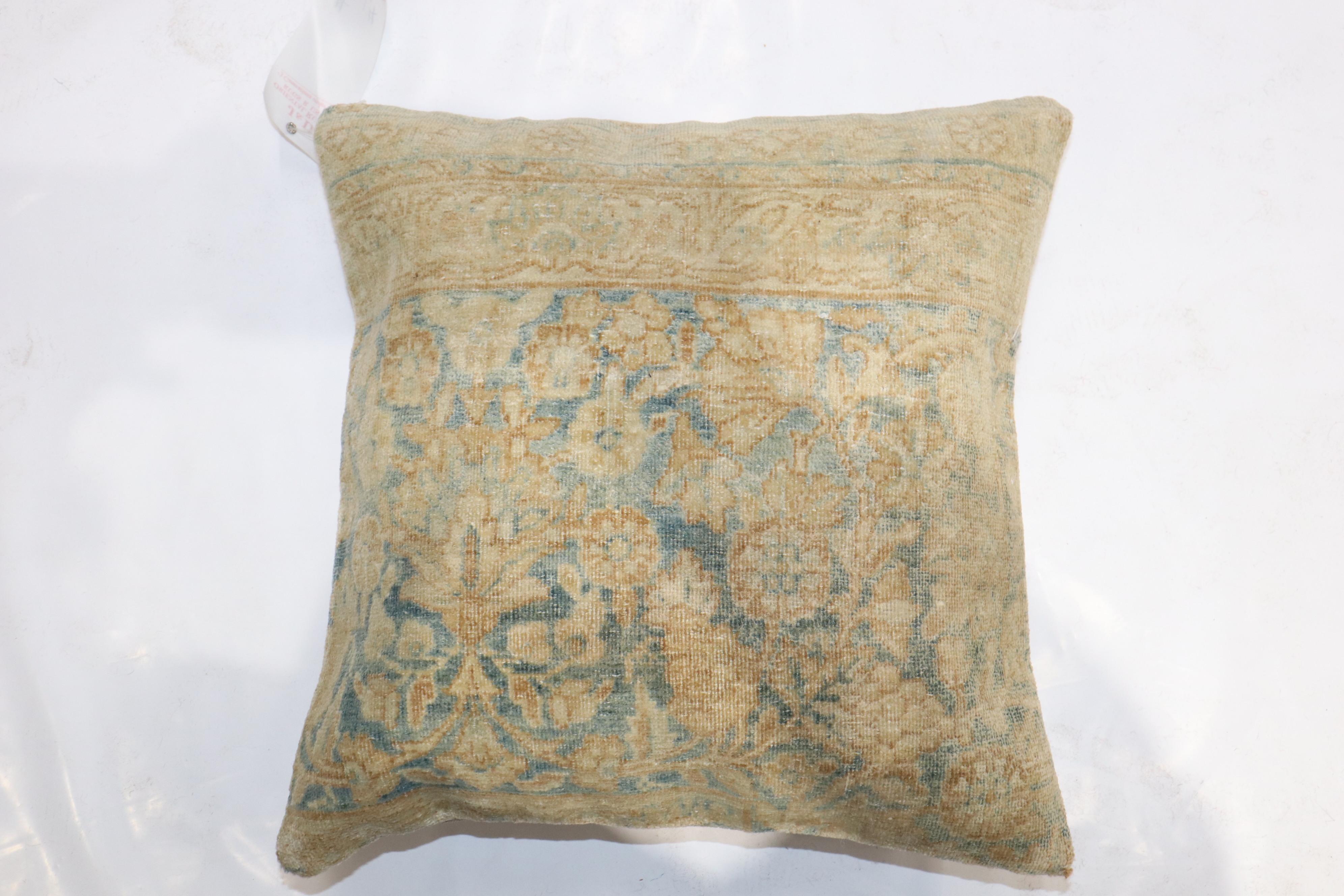 Colección Zabihi Alfombra Cuadrada Persa Kerman Almohada Antigua Tabriz en venta