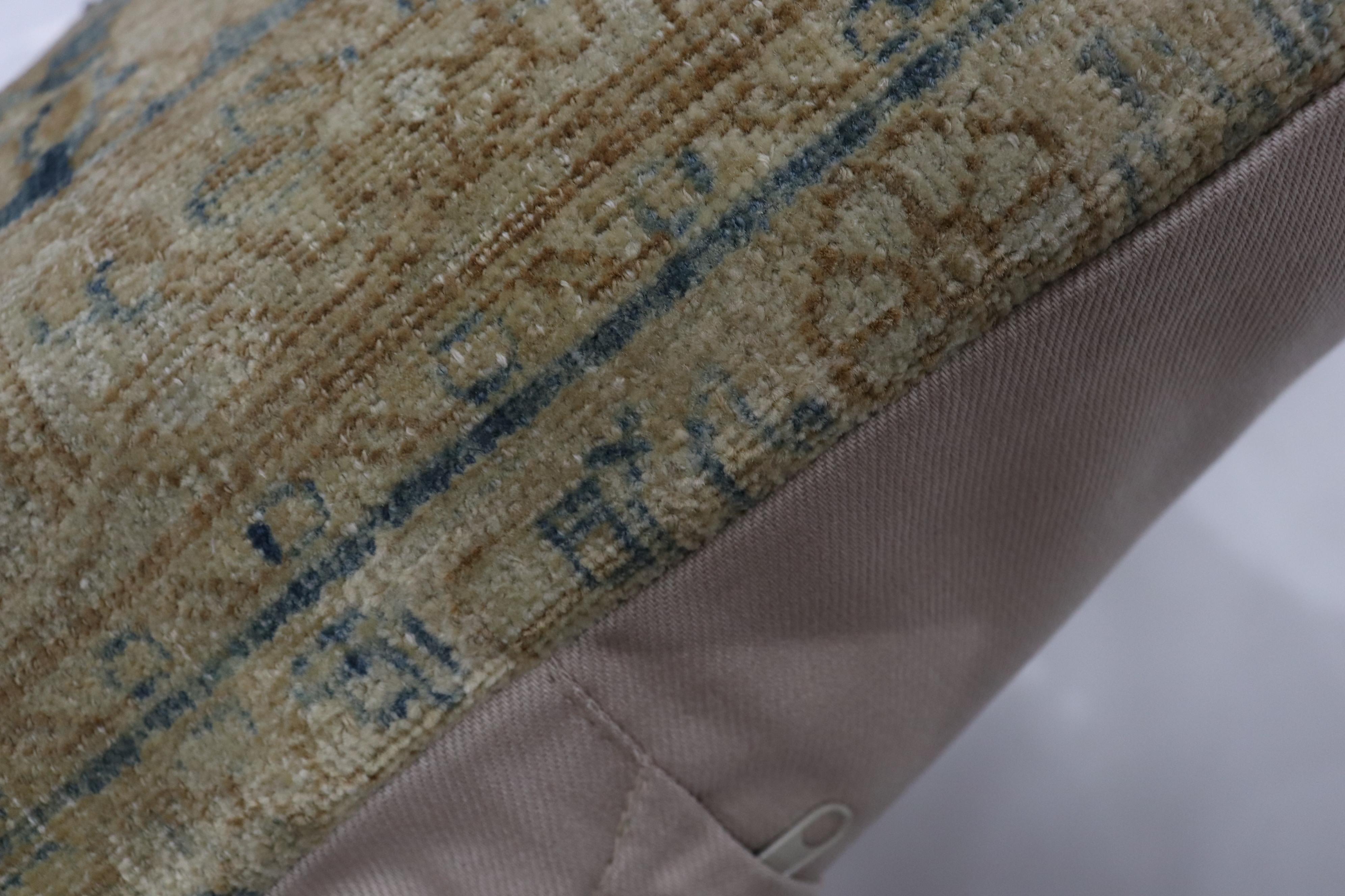 Colección Zabihi Alfombra Cuadrada Persa Kerman Almohada Antigua Turco en venta