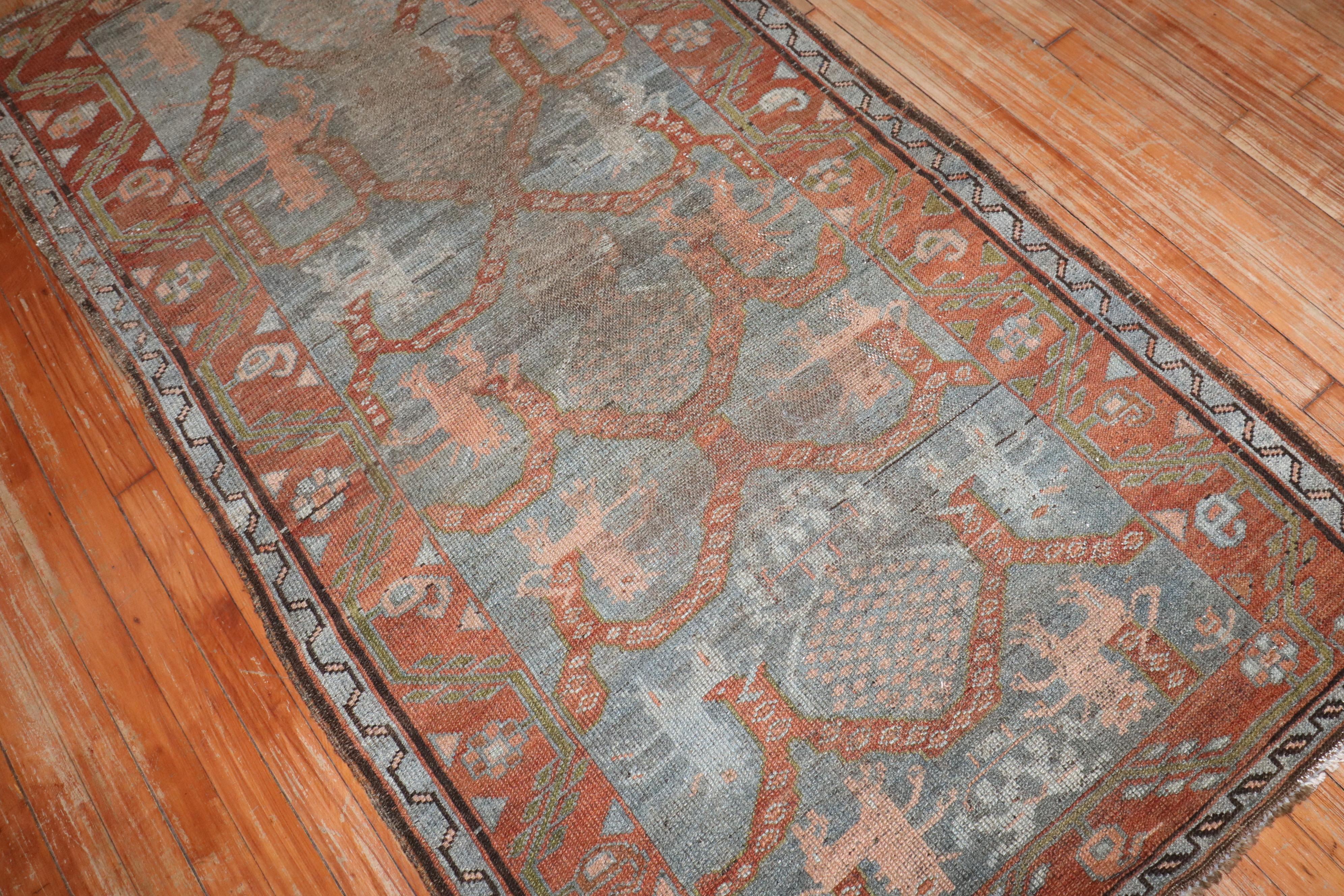Antiker persischer Kurd-Löwen-Teppich aus der Zabihi-Kollektion im Angebot 3