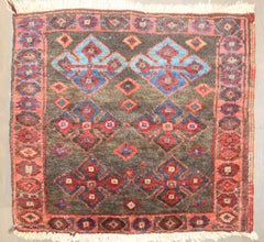Zabihi Collection Persian Kurd Mini Brown Rug