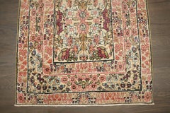 Zabihi Collection Persian Lavar Kerman Small Square Rug