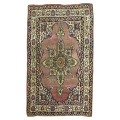 Zabihi Collection Persian Lavar Kerman Small Throw Rug