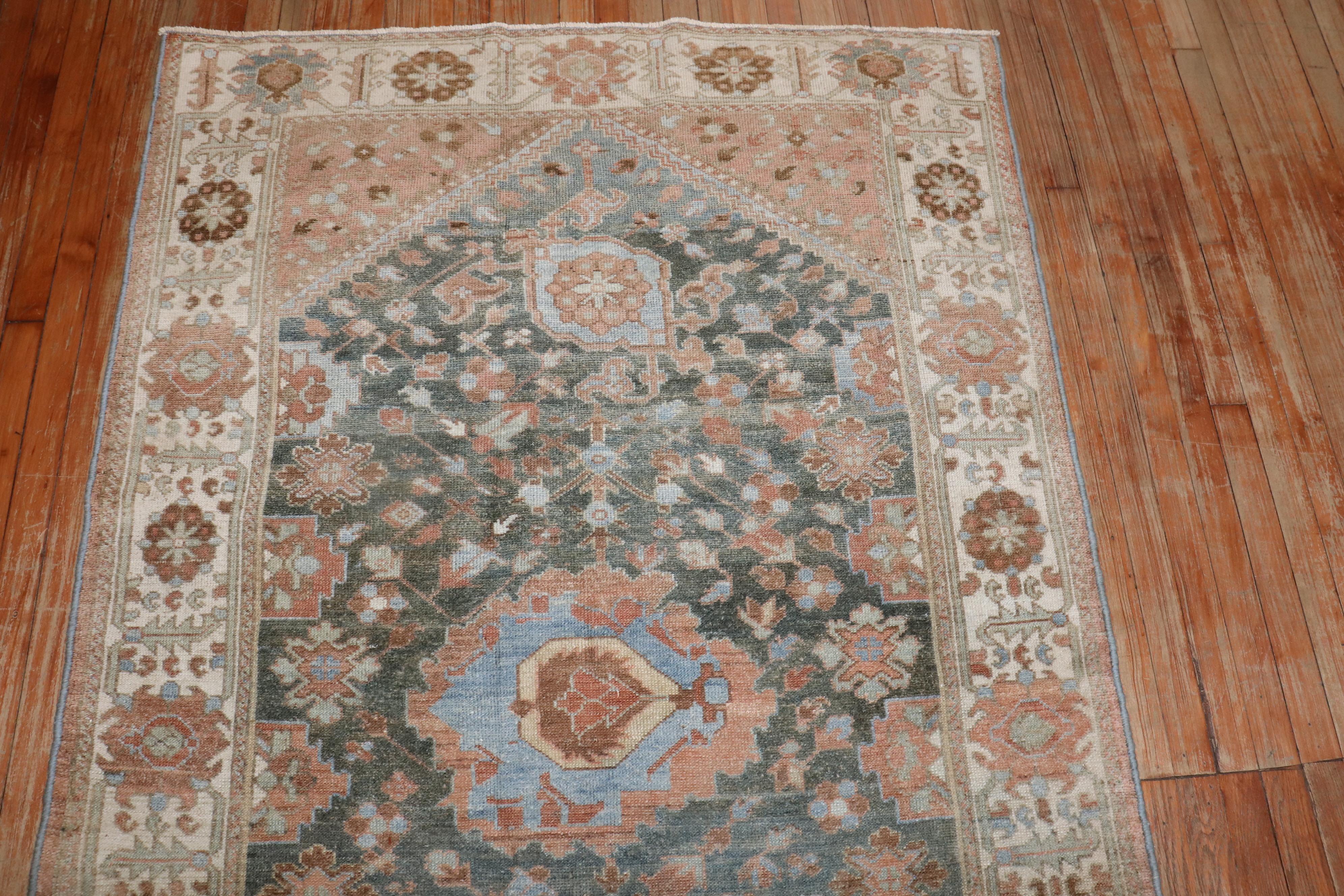 Persian Malayer Accent Rug in earth tones from the 2nd quarter of the 20th century


size	4' 5