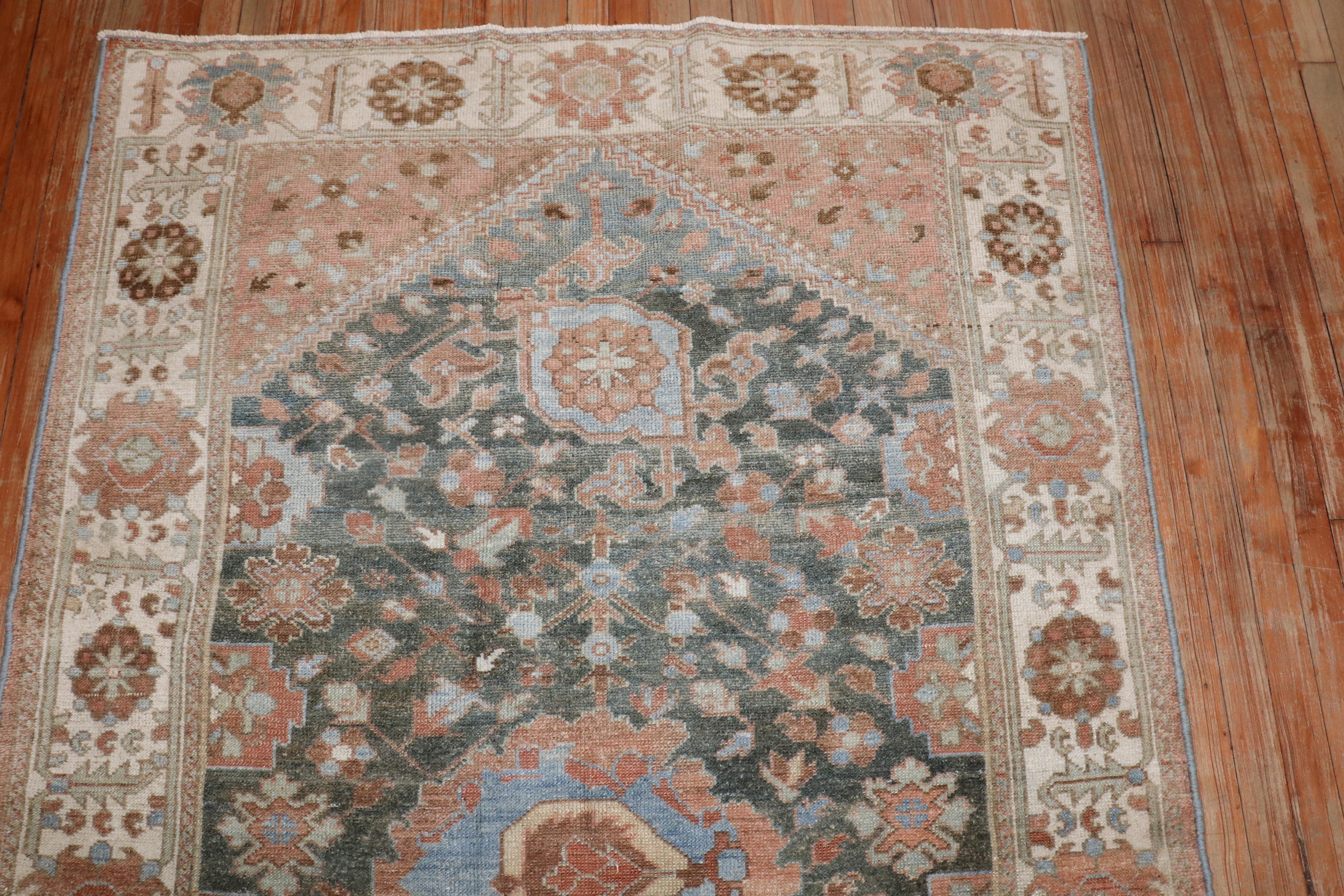 20th Century Zabihi Collection Persian Malayer Accent Rug For Sale