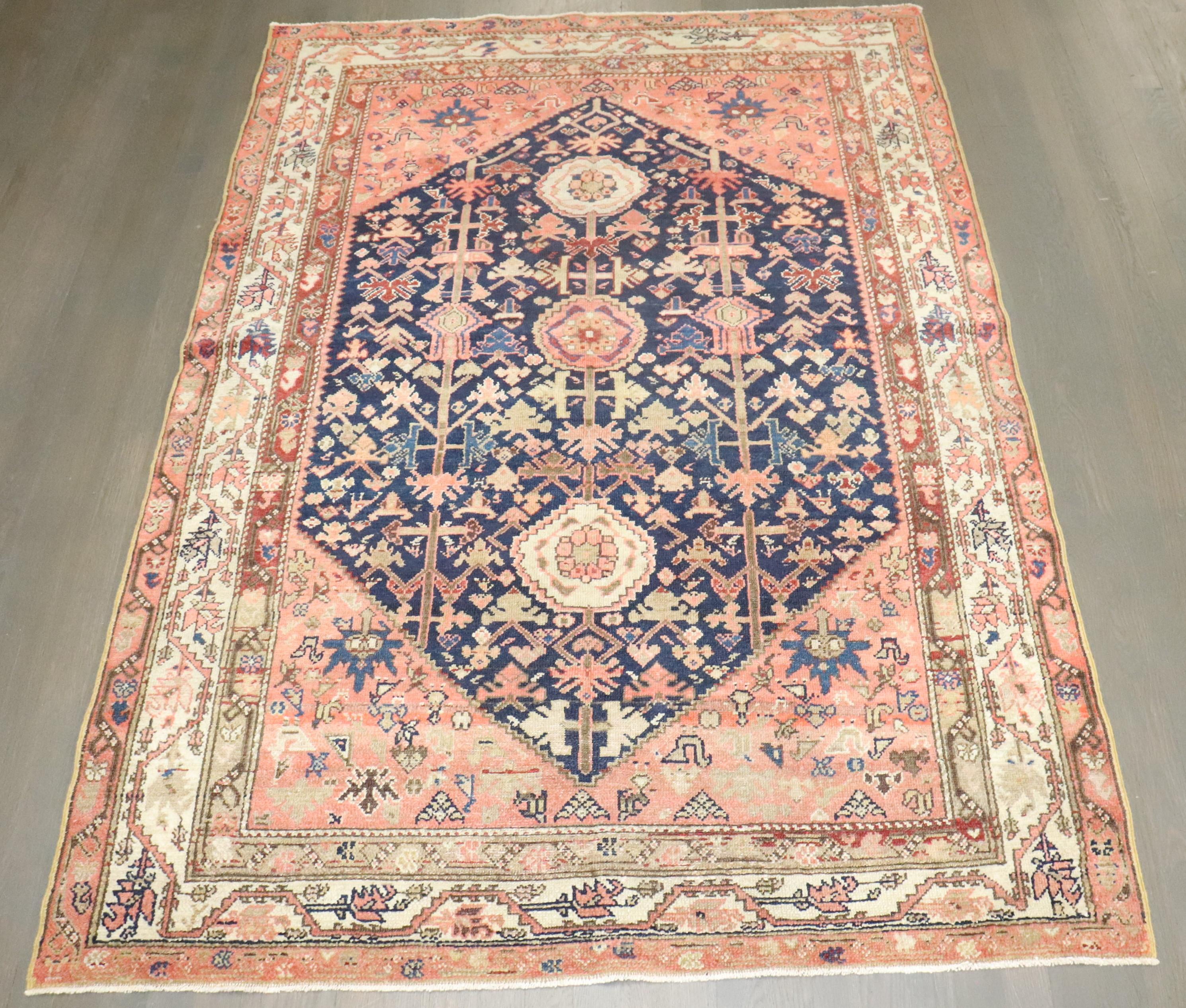 Zabihi Collection Persisch Malayer Akzent Rustik Teppich im Angebot 3