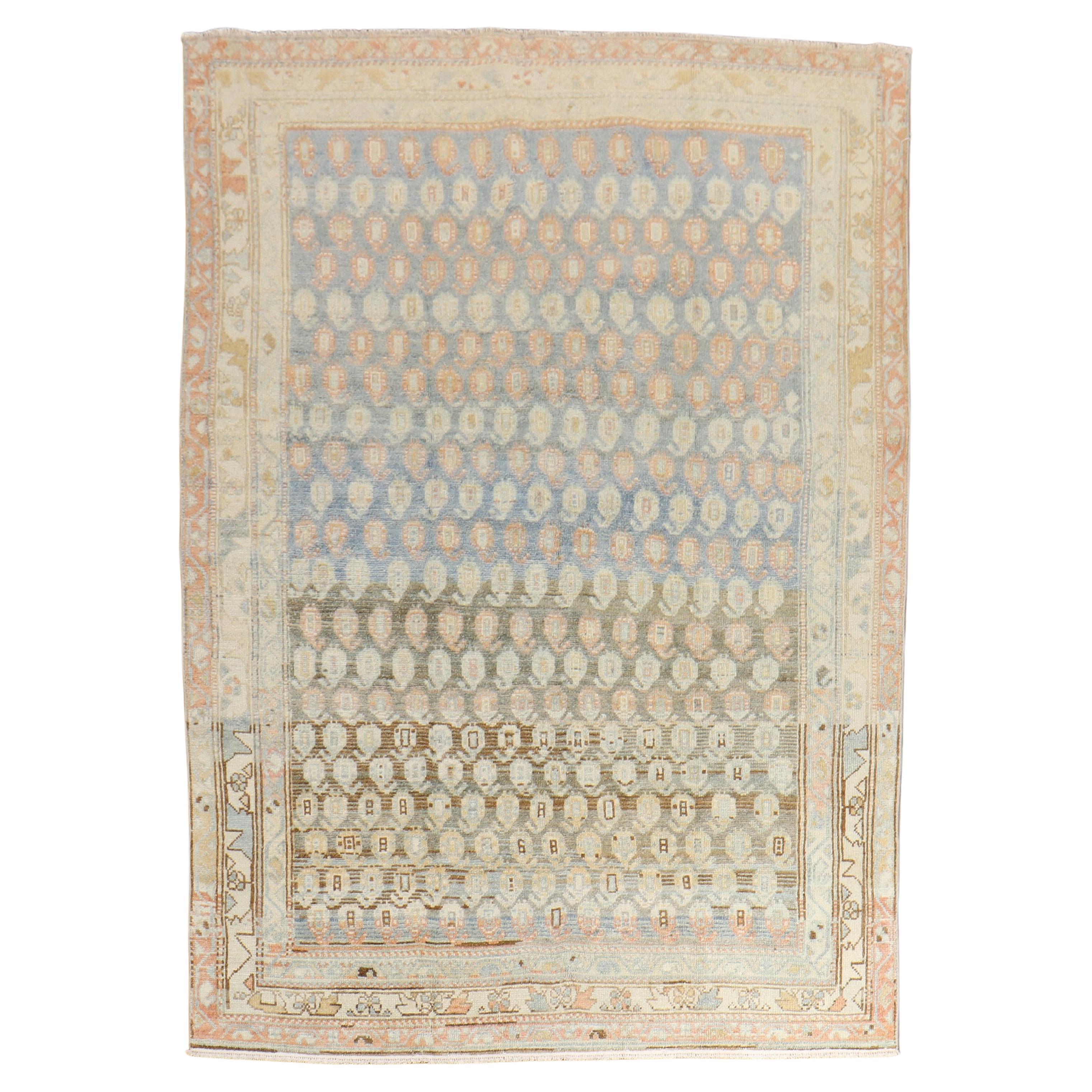 Zabihi Collection Persian Malayer Accent Square Rug For Sale at 1stDibs