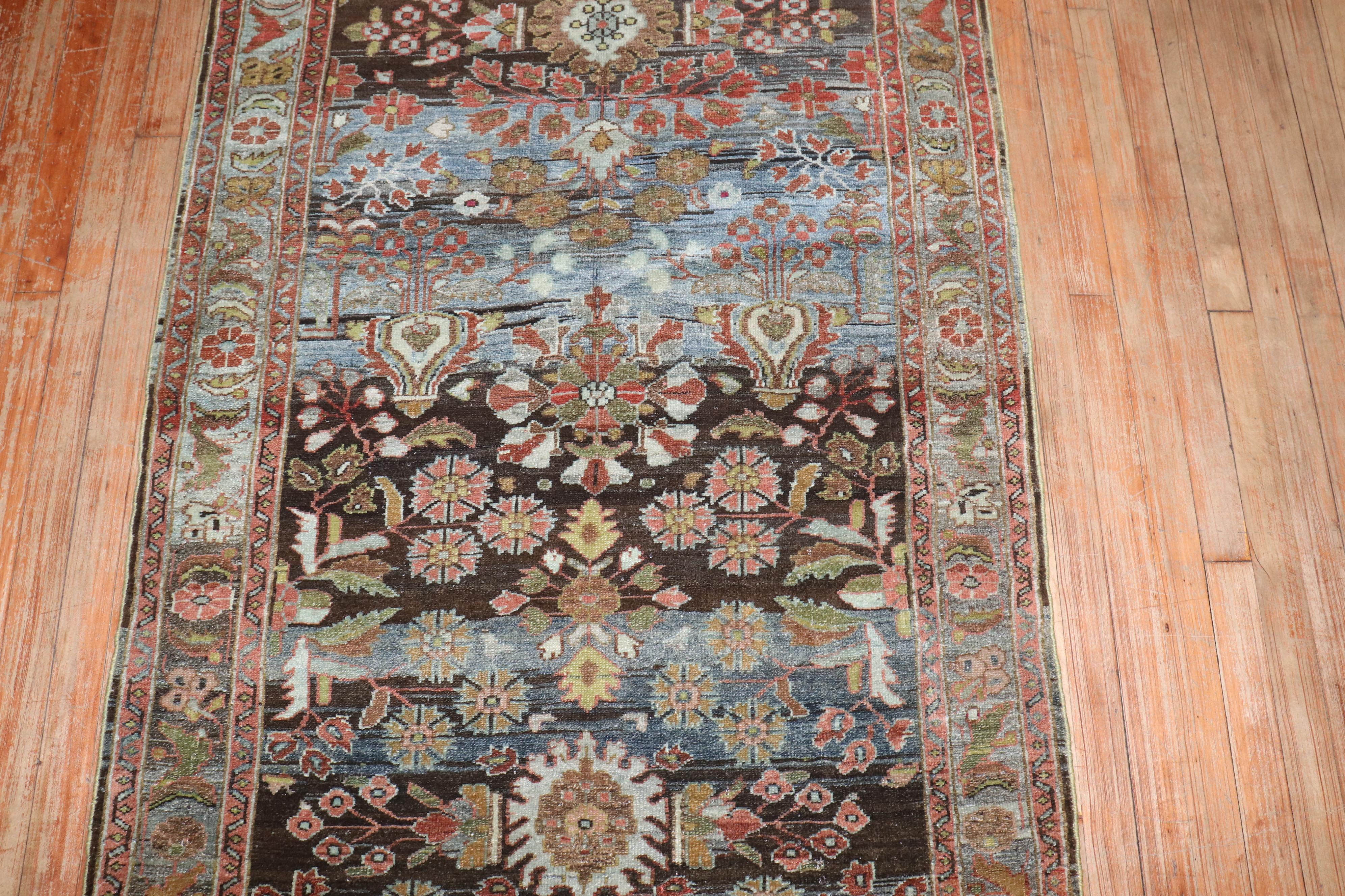 Zabihi Collection Persian Malayer Antique Runner For Sale 4