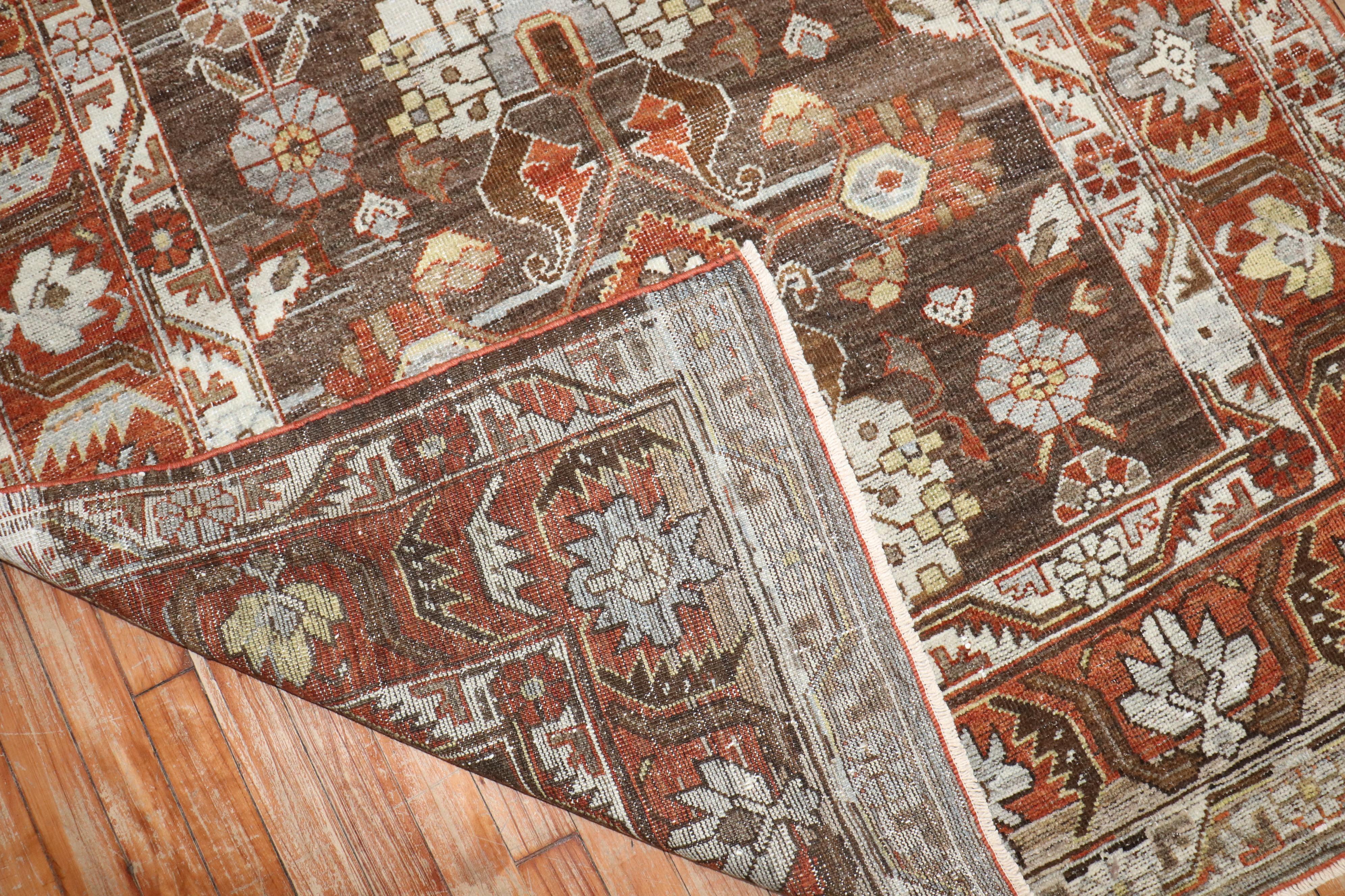 Noué à la main The Collective Persian Malayer Antique Wide Runner (Chemin de table large) en vente