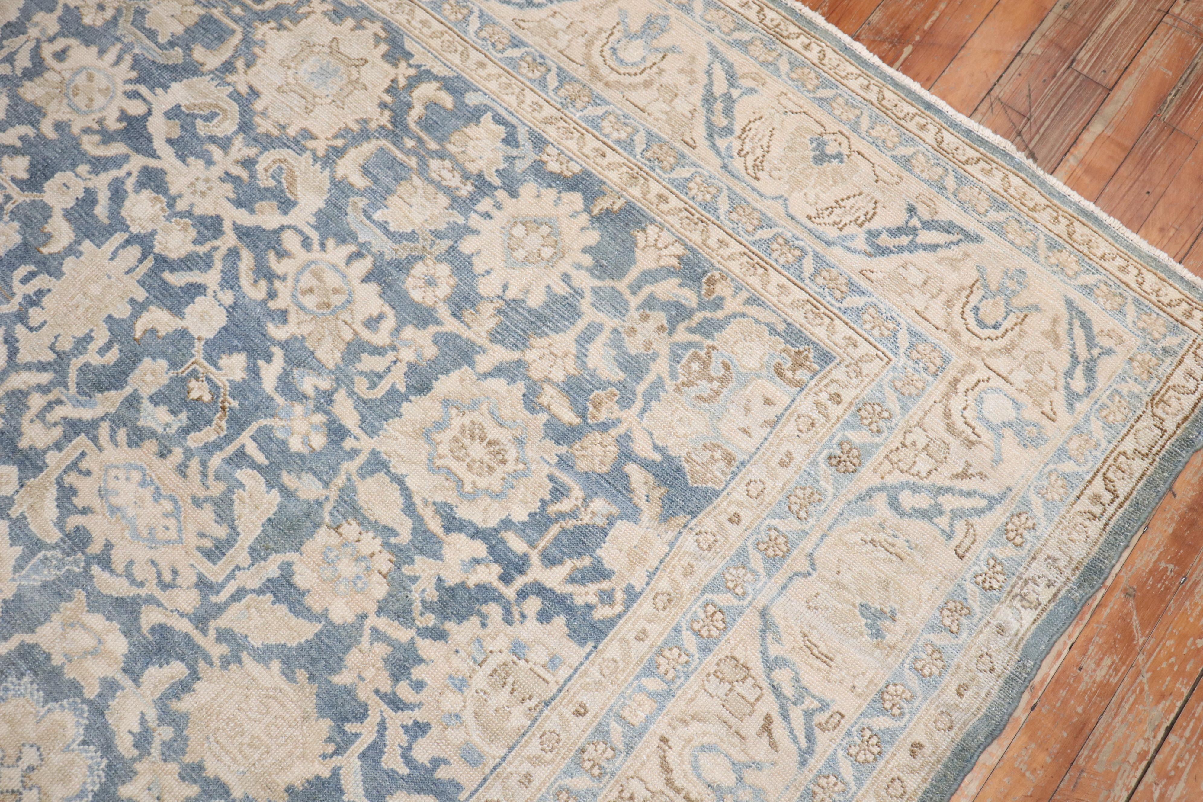 Wool Zabihi Collection Persian Malayer Blue Small Room Size Rug For Sale