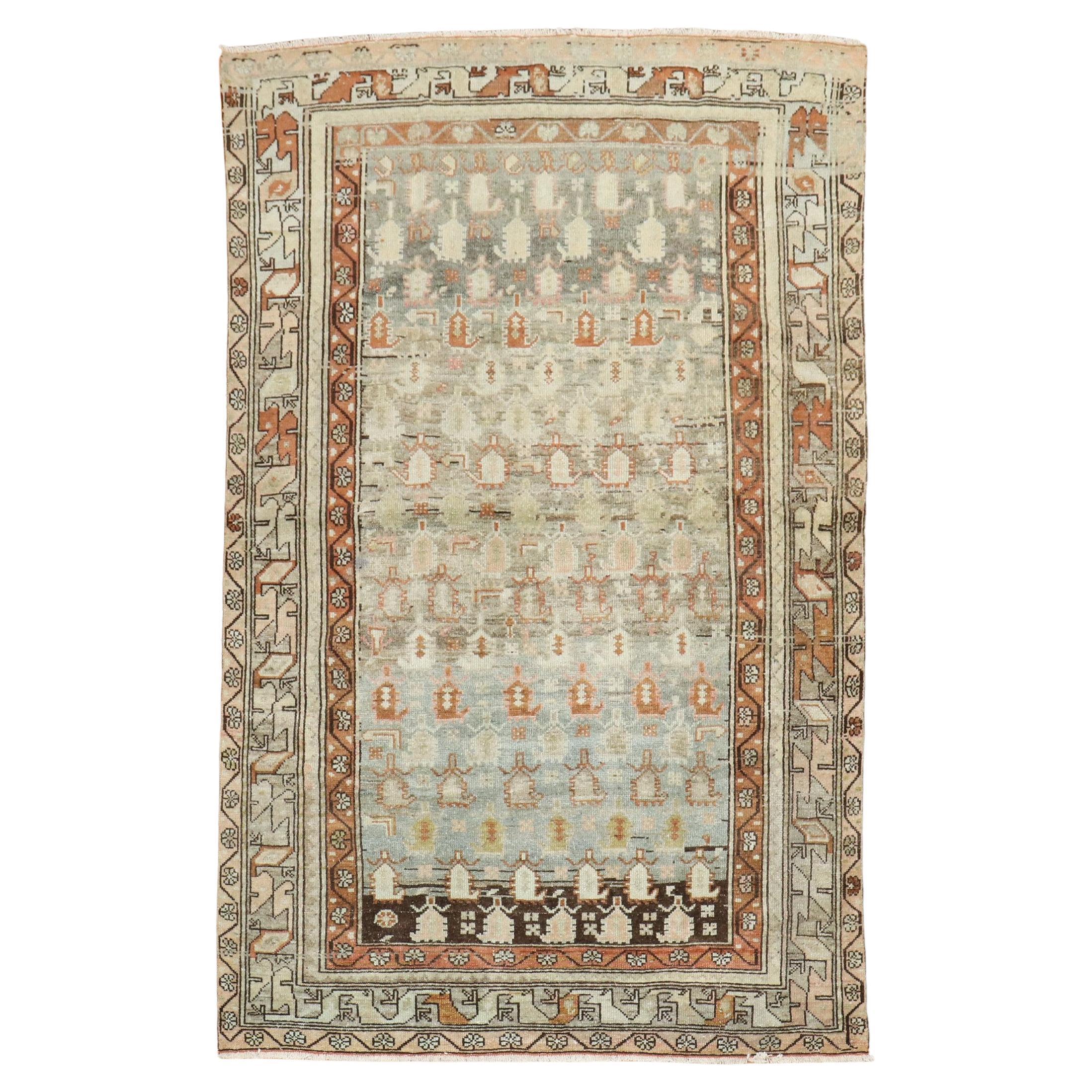 Zabihi Collection Persian Malayer Caramel Gray Accent Rug at 1stDibs