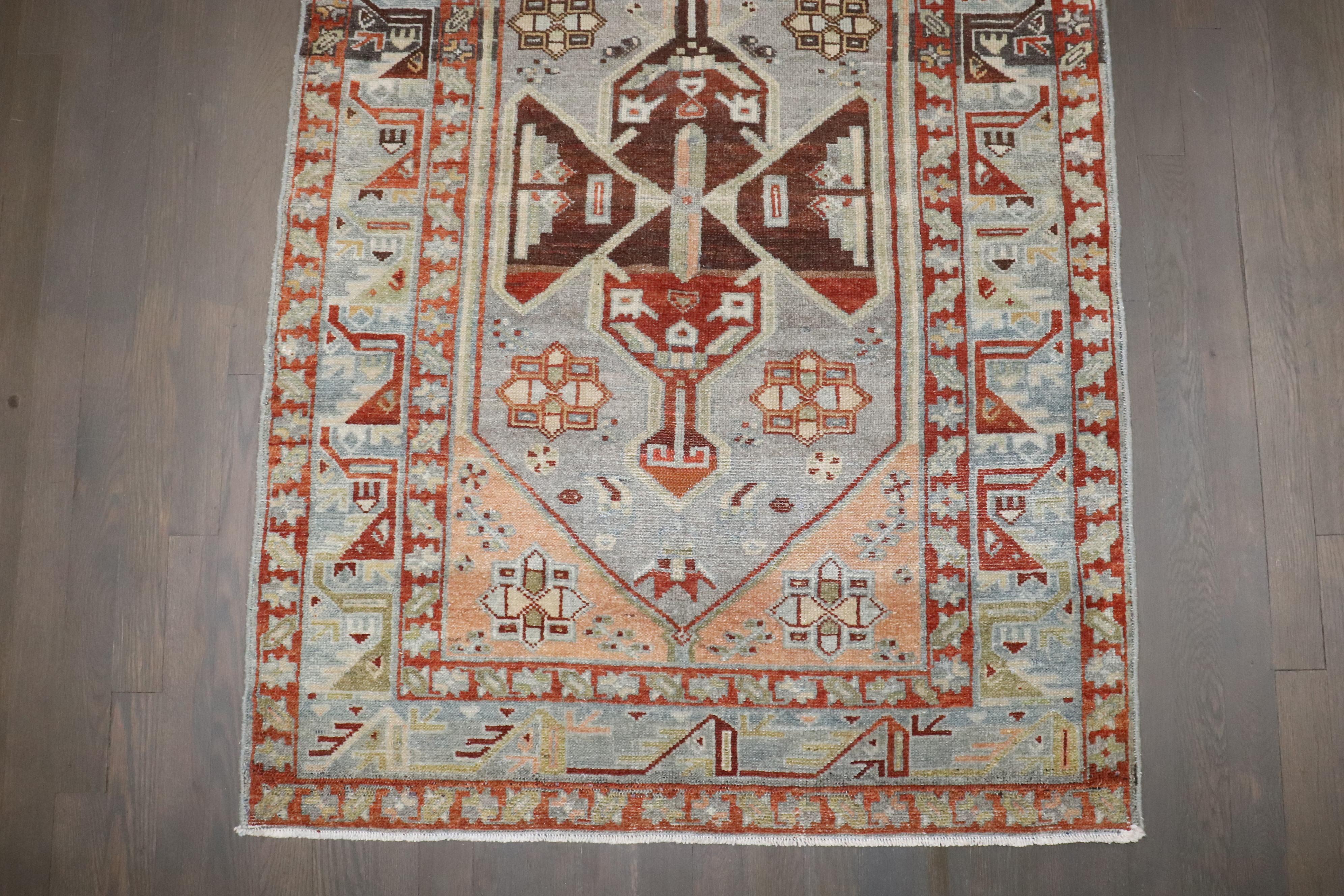 Wool Zabihi Collection Persian Malayer Medallion Small Size Rug For Sale