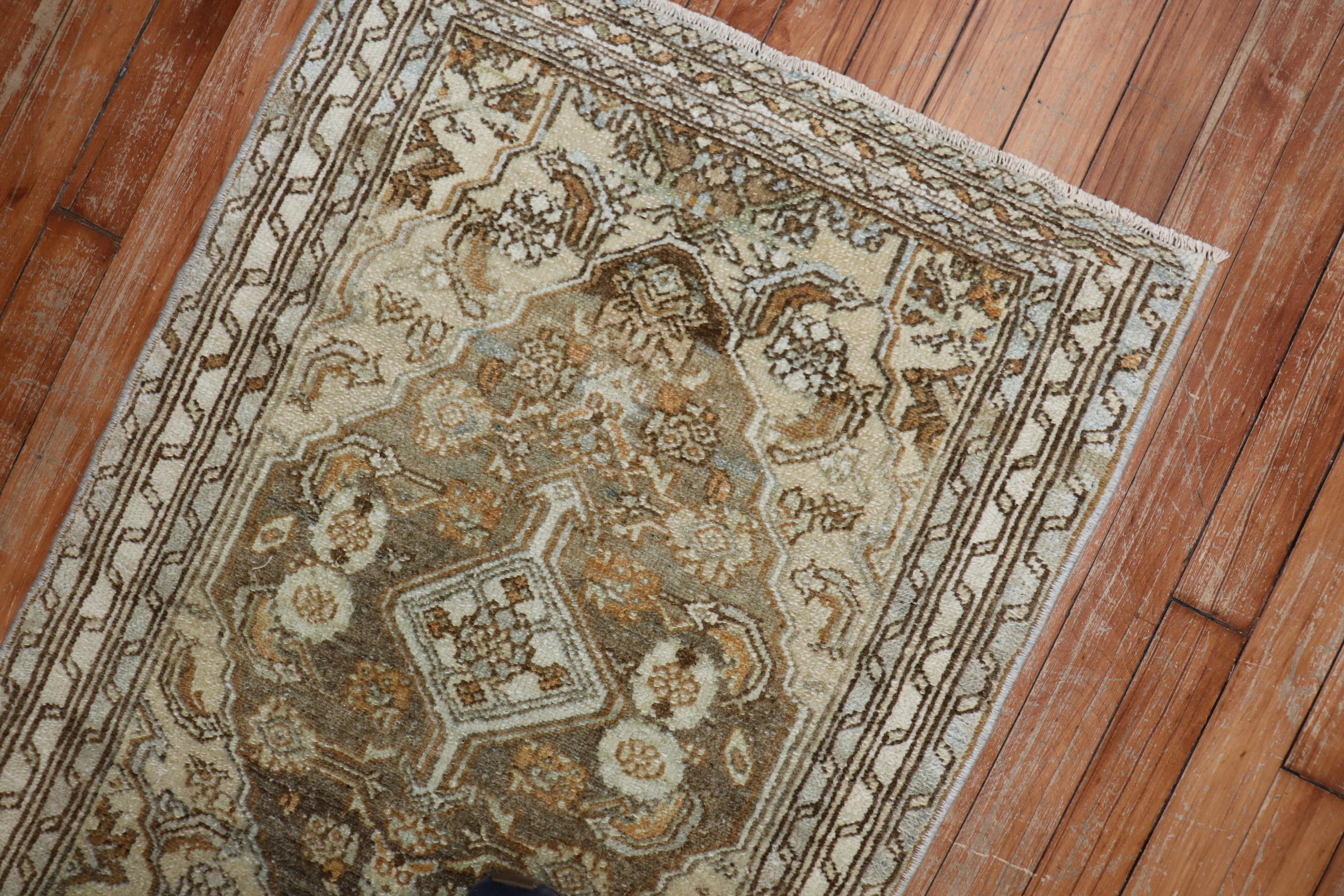Zabihi Collection Persian Malayer Mini Rug In Good Condition For Sale In New York, NY