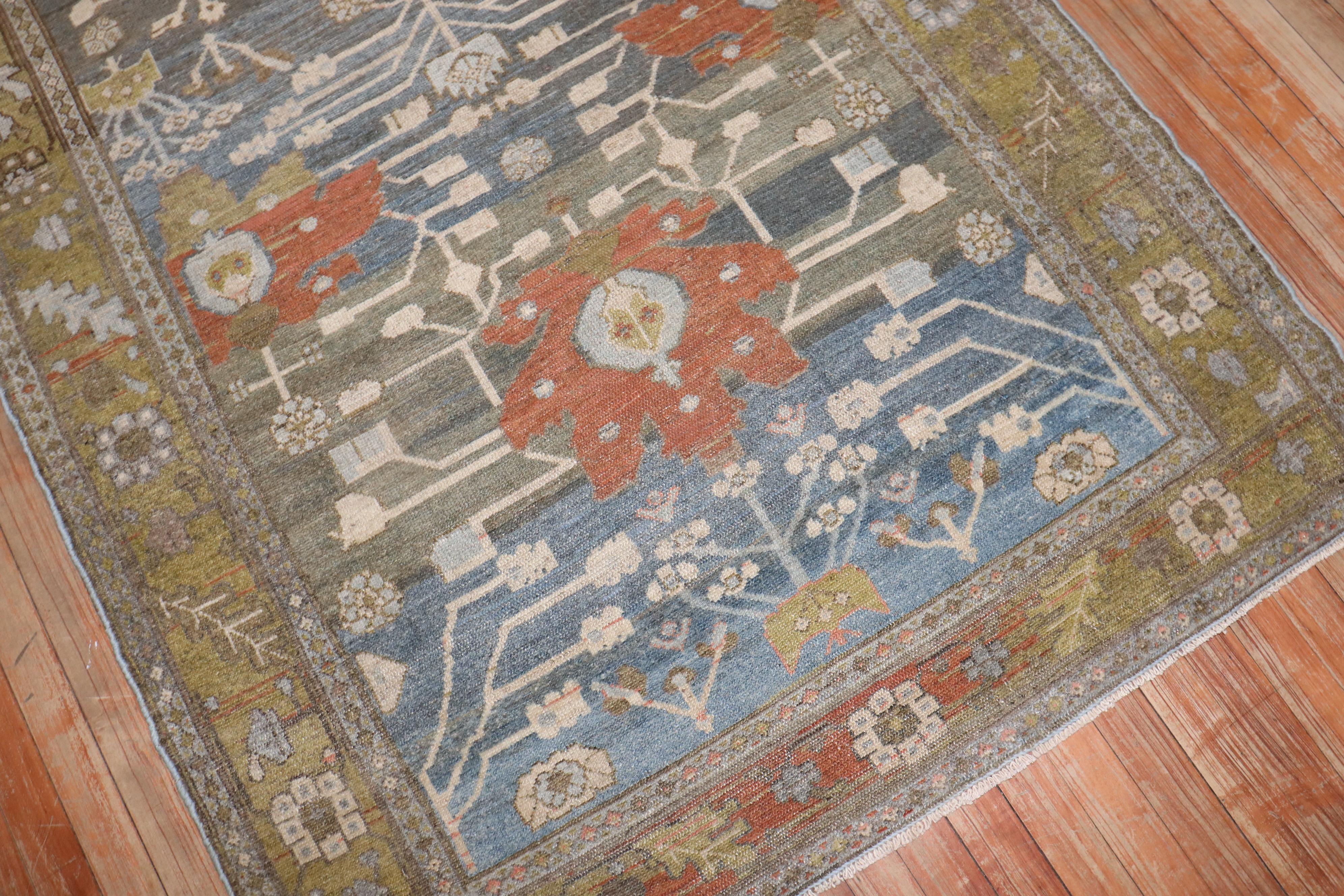 Persischer Malayer-Teppich aus den 1920er Jahren in Erdfarben mit Akzent

Einzelheiten
Teppich nein.	j3301
Größe	4' 3