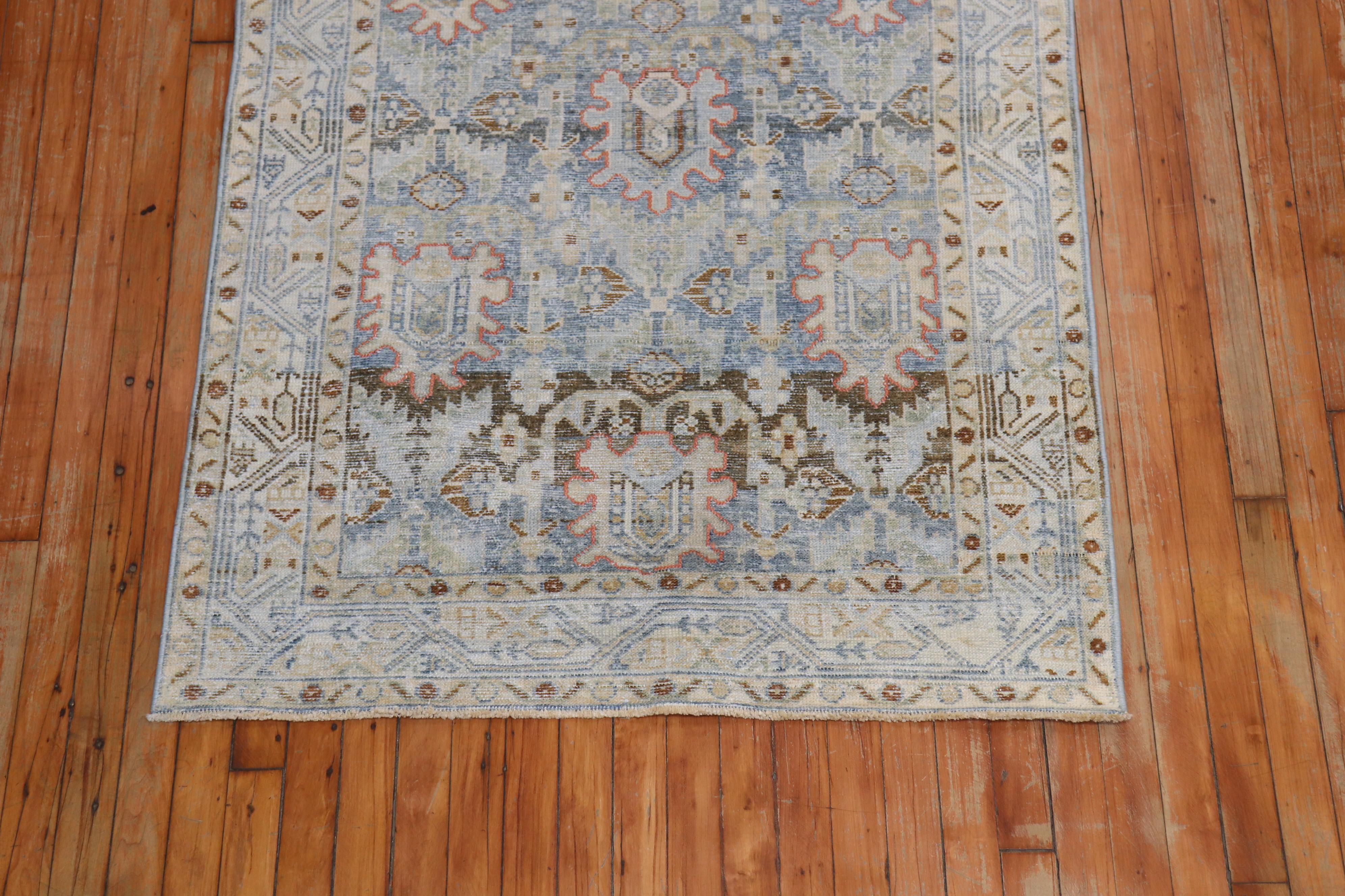 Hand-Knotted Zabihi Collection Persian Malayer Scatter Rug For Sale