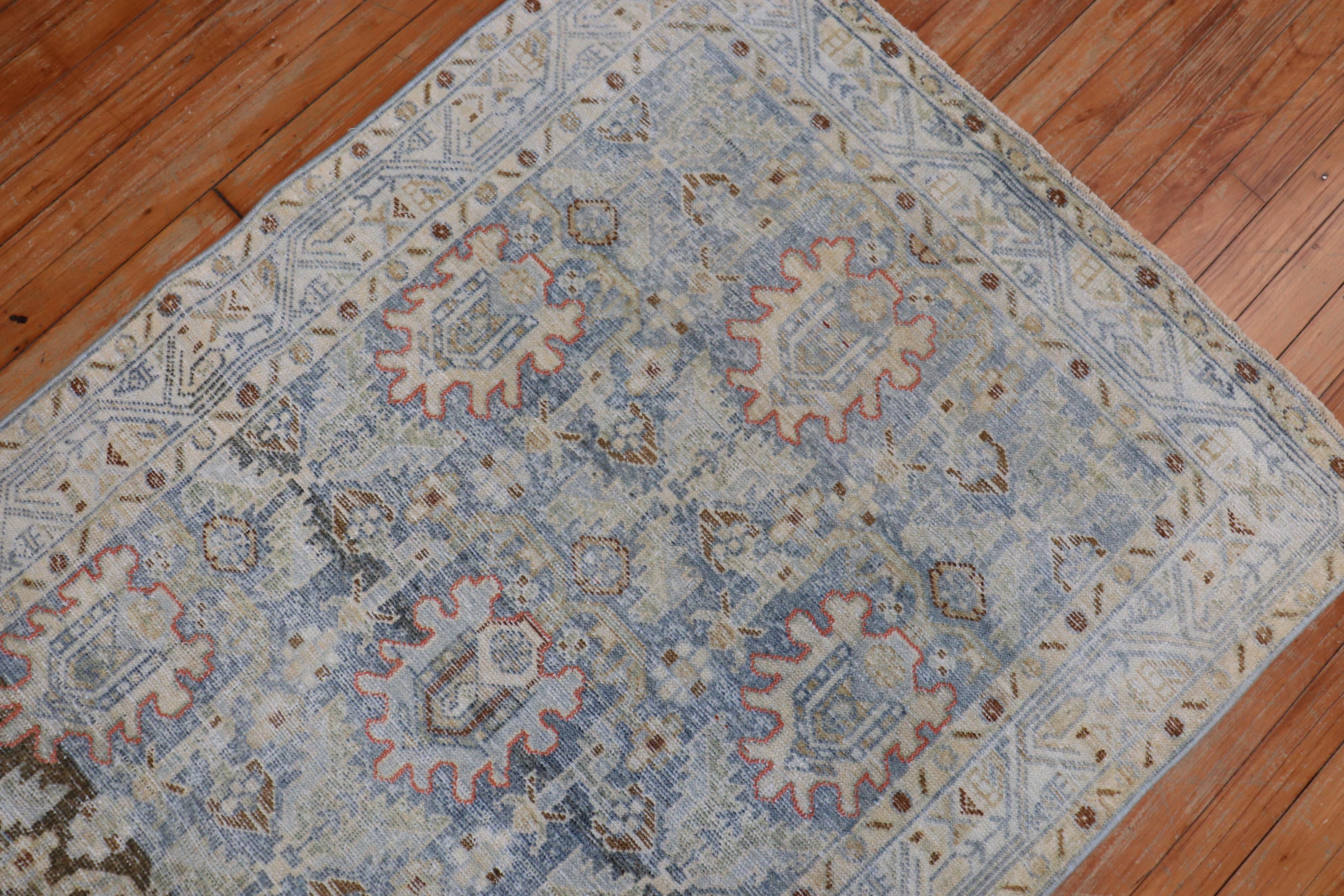 Zabihi Collection Persian Malayer Scatter Rug In Good Condition For Sale In New York, NY