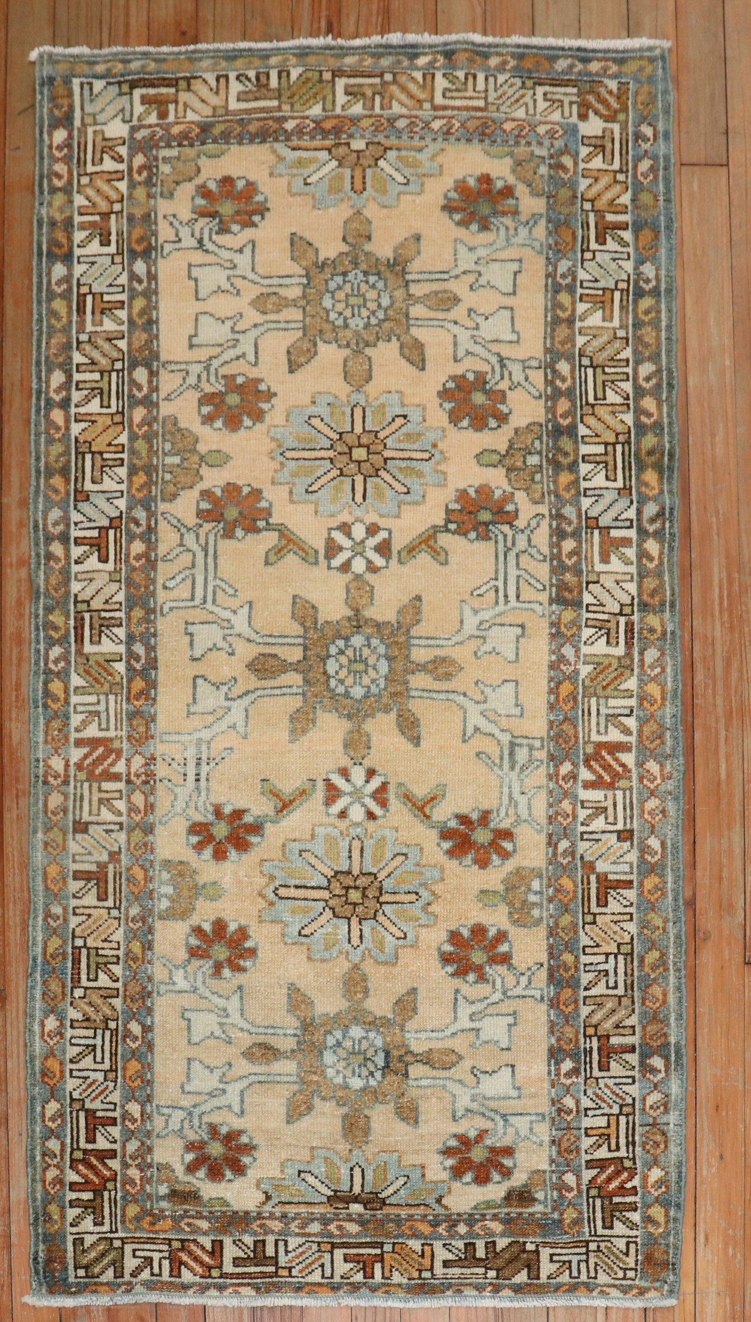Wool Zabihi Collection Persian Malayer Scatter Size Rug For Sale