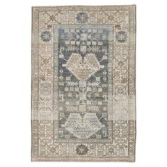 Zabihi Collection Persian Malayer Small Earth Tone Rug