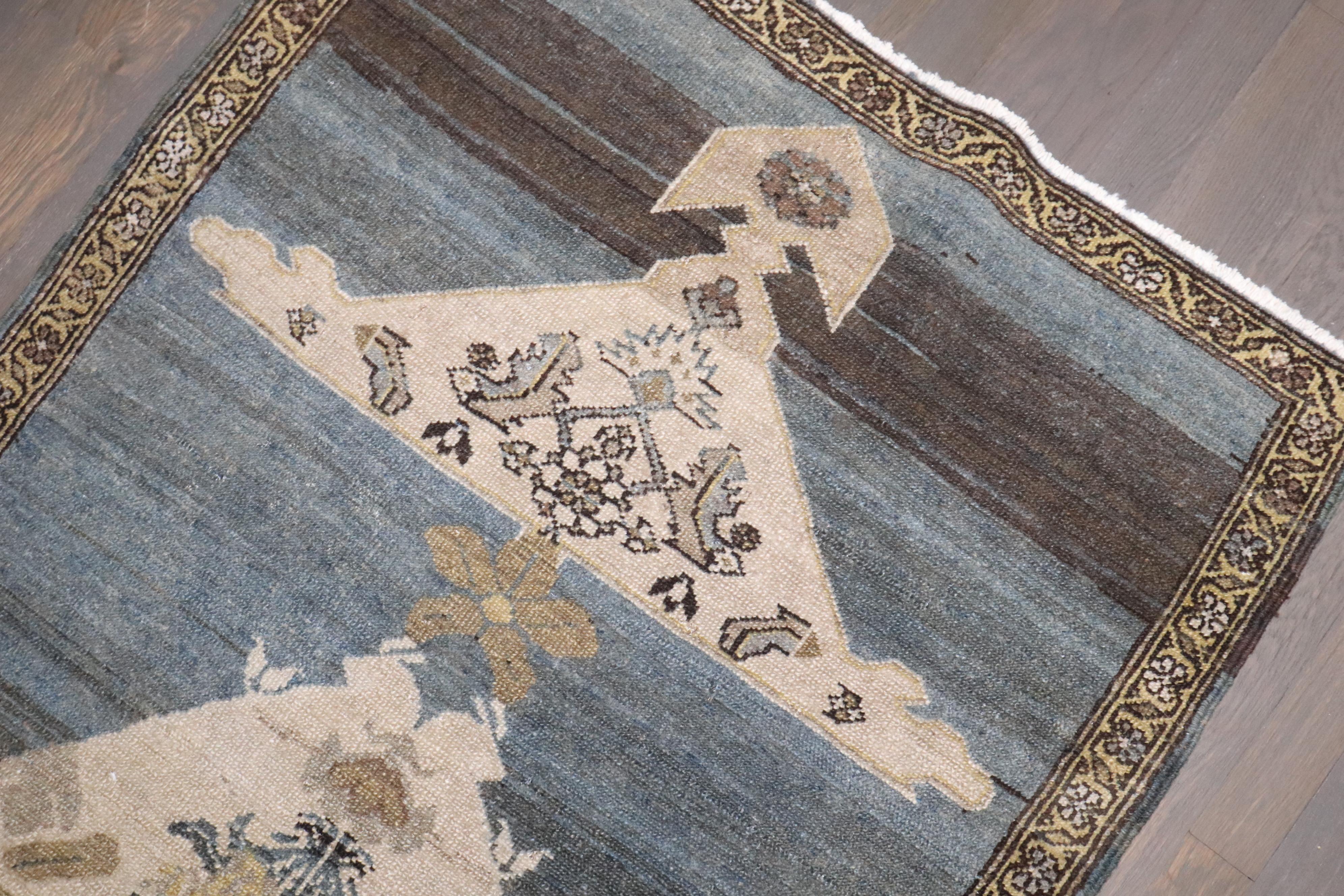 Hand-Woven Zabihi Collection  Persian Malayer Small Size Rug For Sale