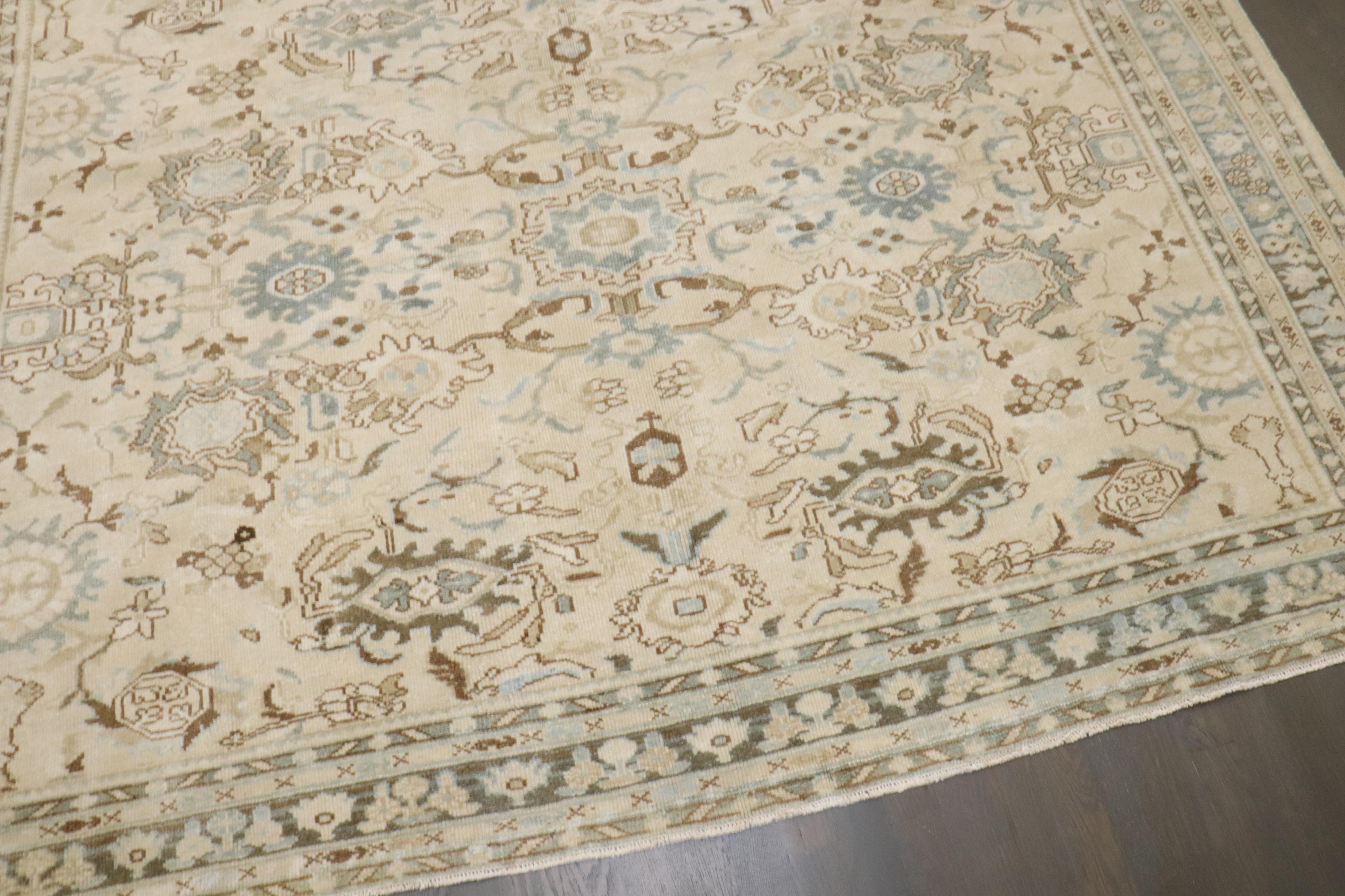 Zabihi Collection Persisch Malayer Vintage Teppich (Handgeknüpft) im Angebot