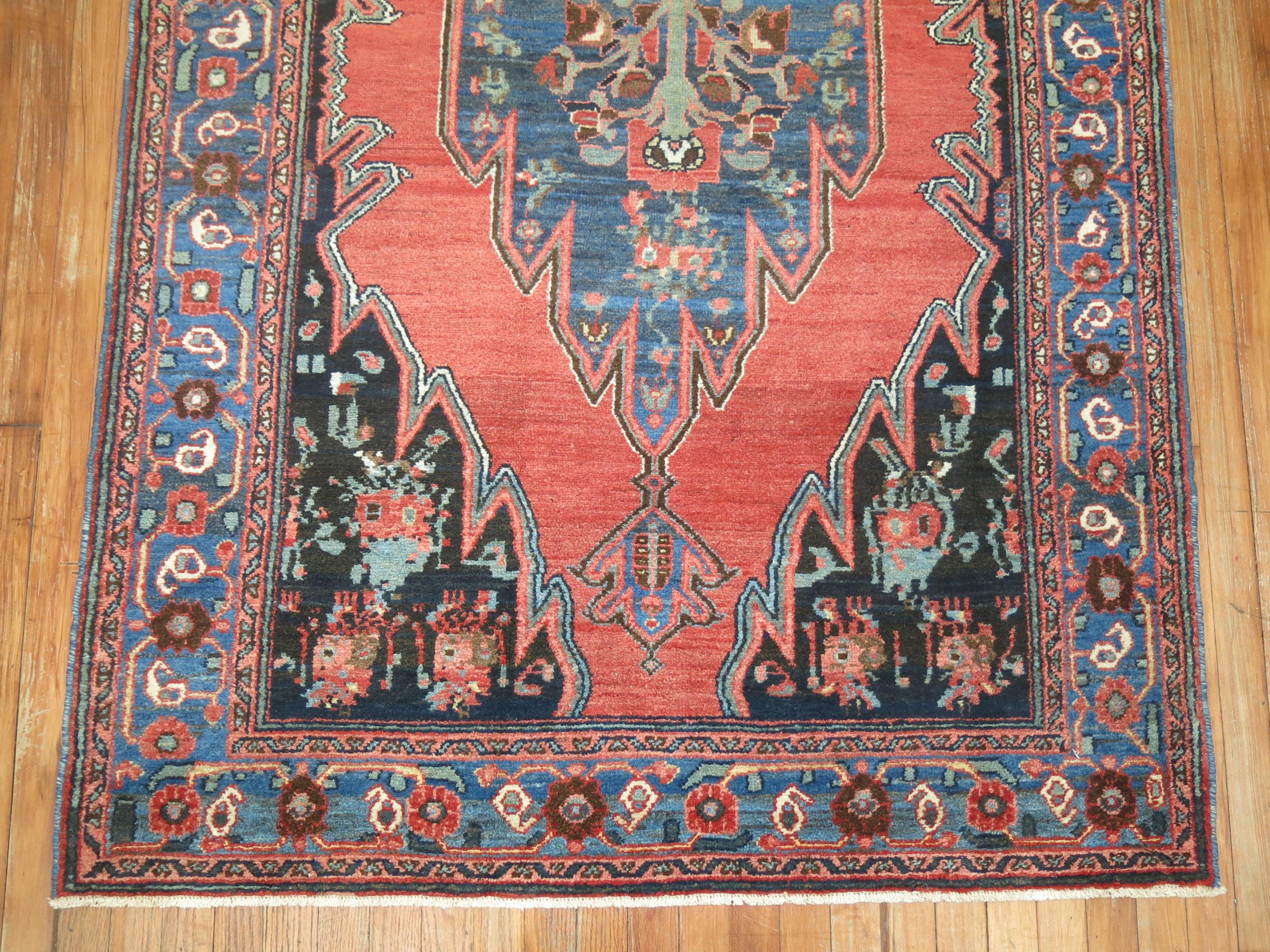 20th Century Zabihi Collection Persian Mazlagan Malayer Accent Rug For Sale