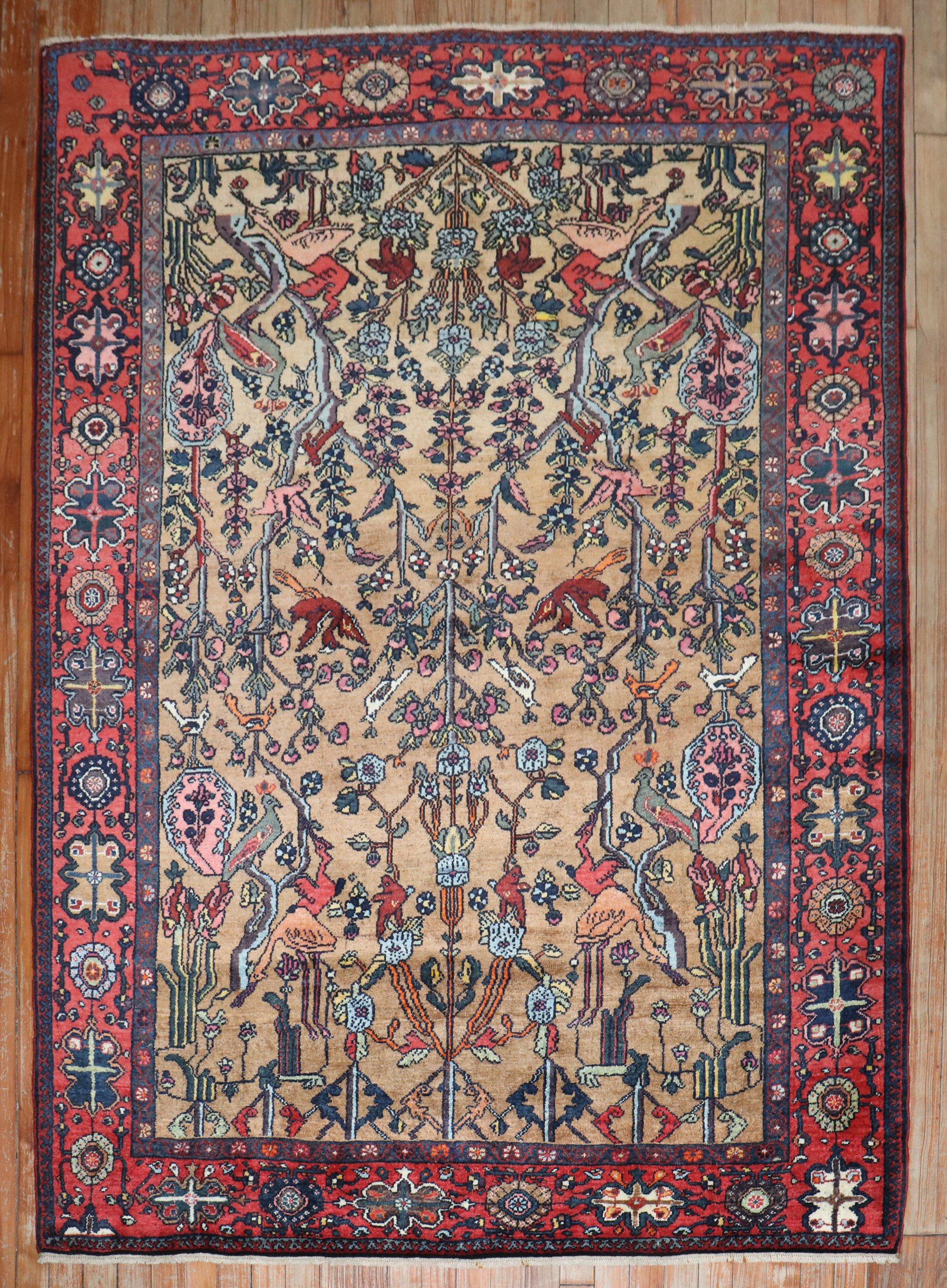Zabihi Collection Persian Pictorial Rug For Sale 1