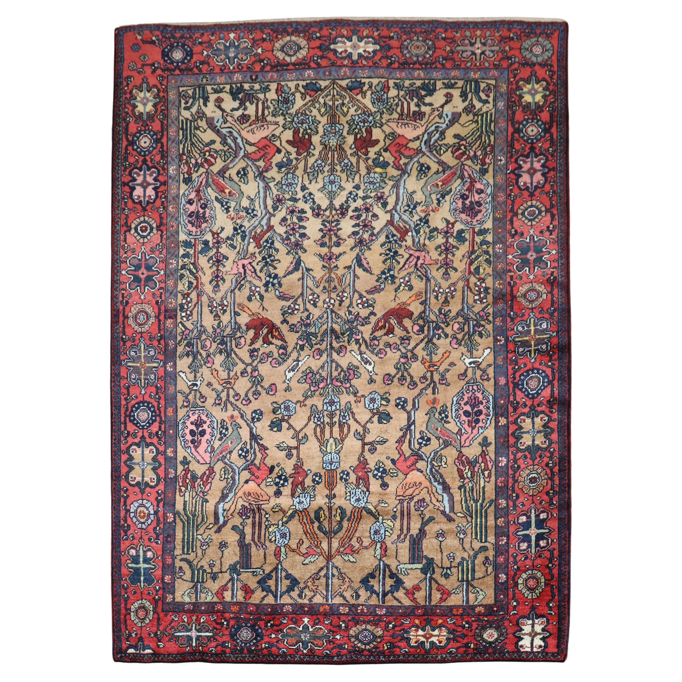 Zabihi Collection Persian Pictorial Rug For Sale