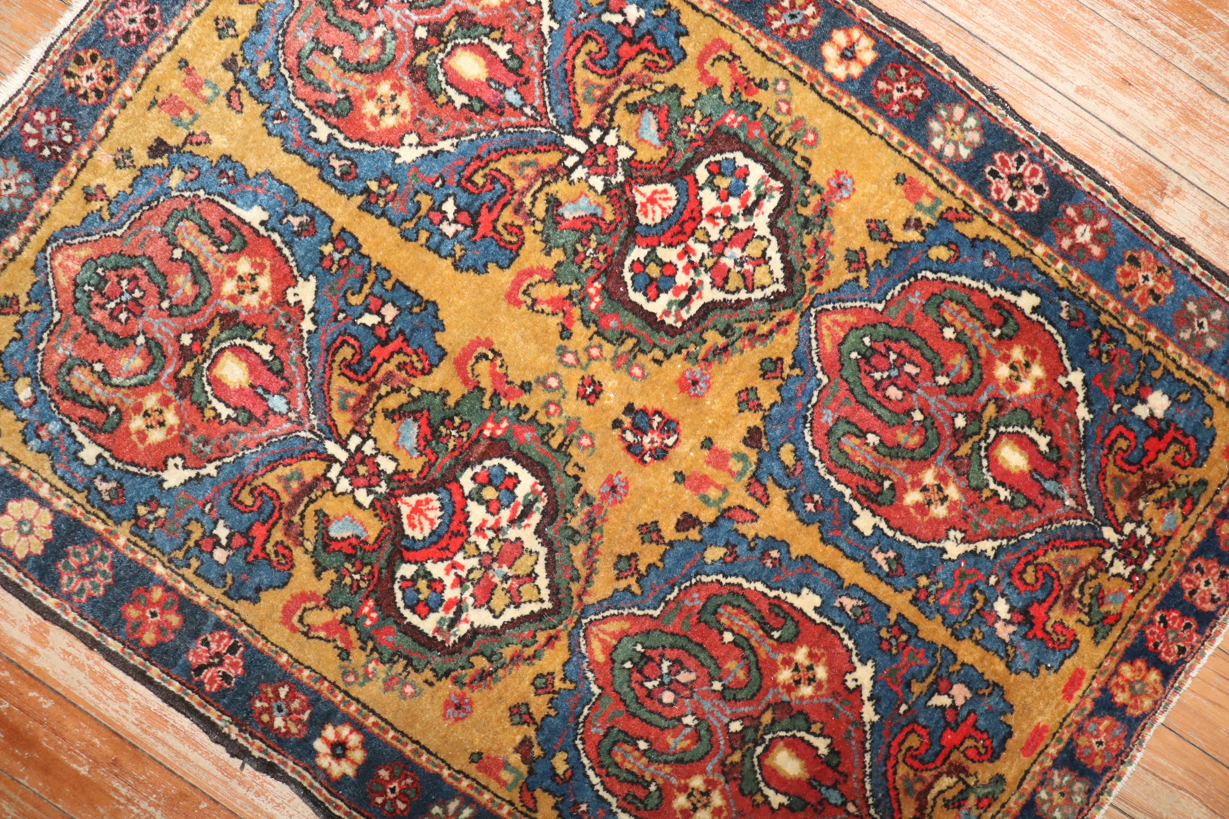 Hand-Woven Zabihi Collection Persian Sarouk Jozan Rug For Sale