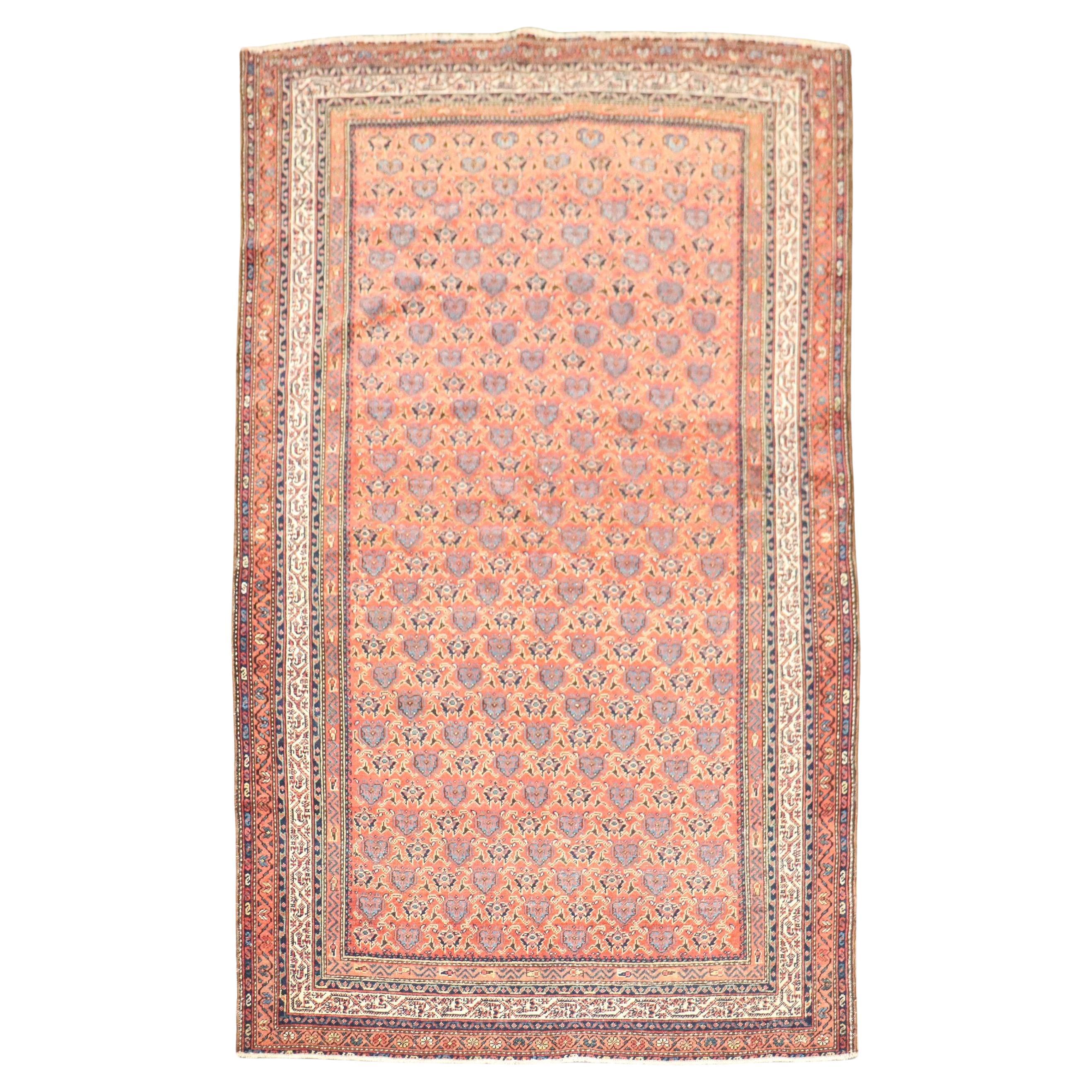 Zabihi Collection Persian Seraband Antique Accent Rug For Sale