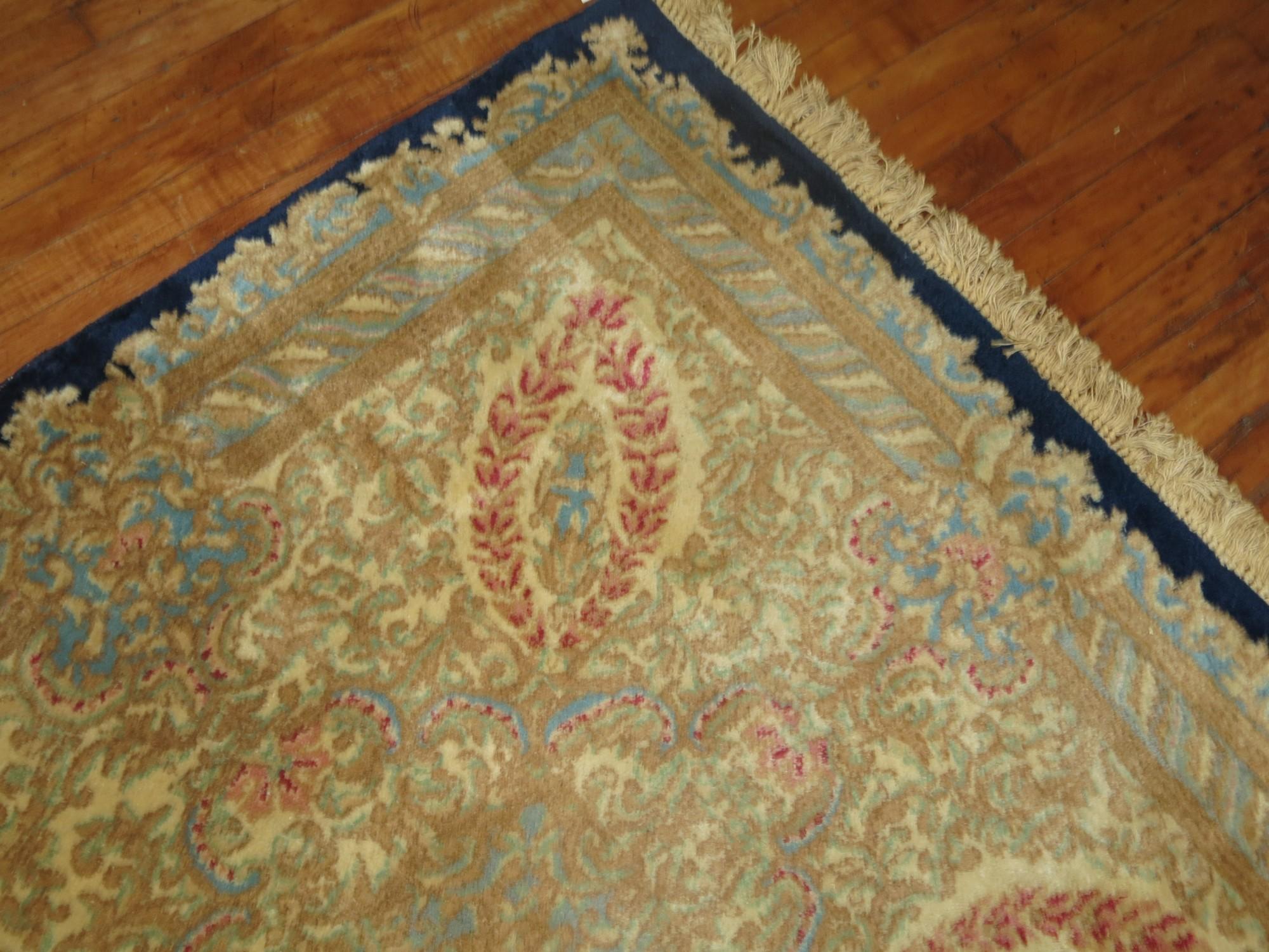 20th Century Zabihi Collection Persian Signed Kerman Rug For Sale