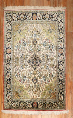 Zabihi Collection Persian Silk Qum Carpet