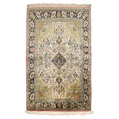 Colección Zabihi Alfombra Qum de seda persa