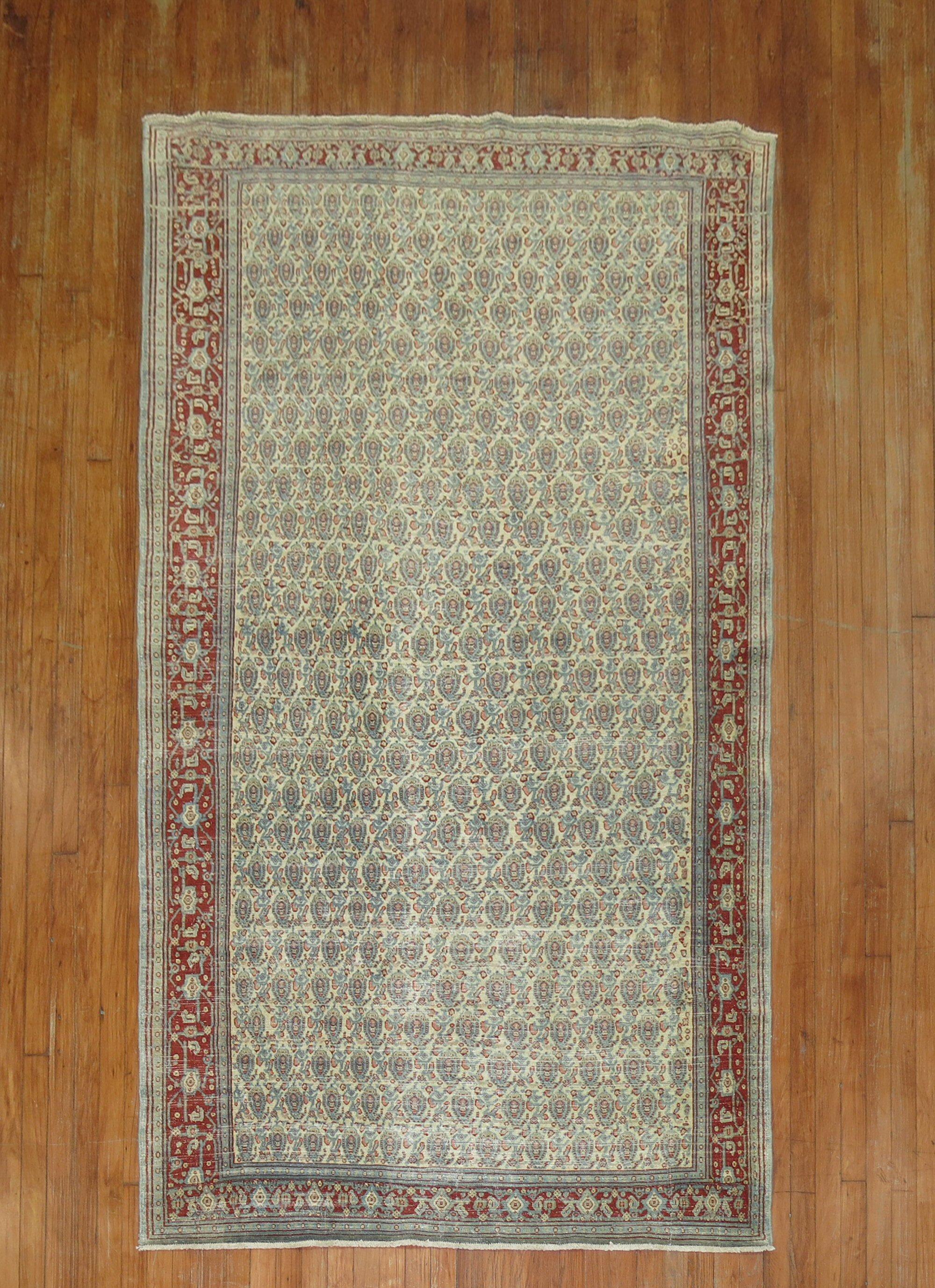 Zabihi Kollektion Persischer Täbris-Teppich mit Paisleymuster im Angebot 4